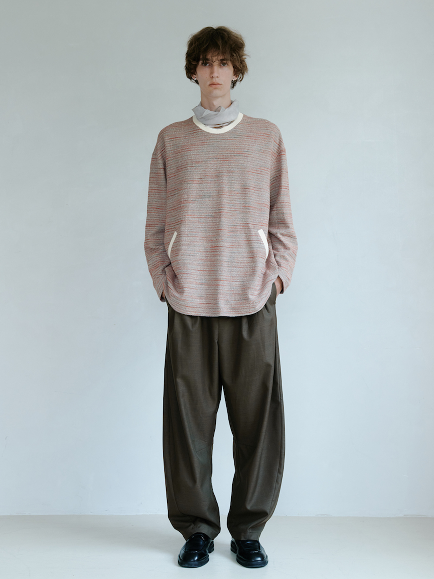 GRAINMUSTARD Retro Pleated High-Waist Wide-Leg Trousers, premium urban and streetwear designers apparel on PROJECTISR.com, GRAINMUSTARD