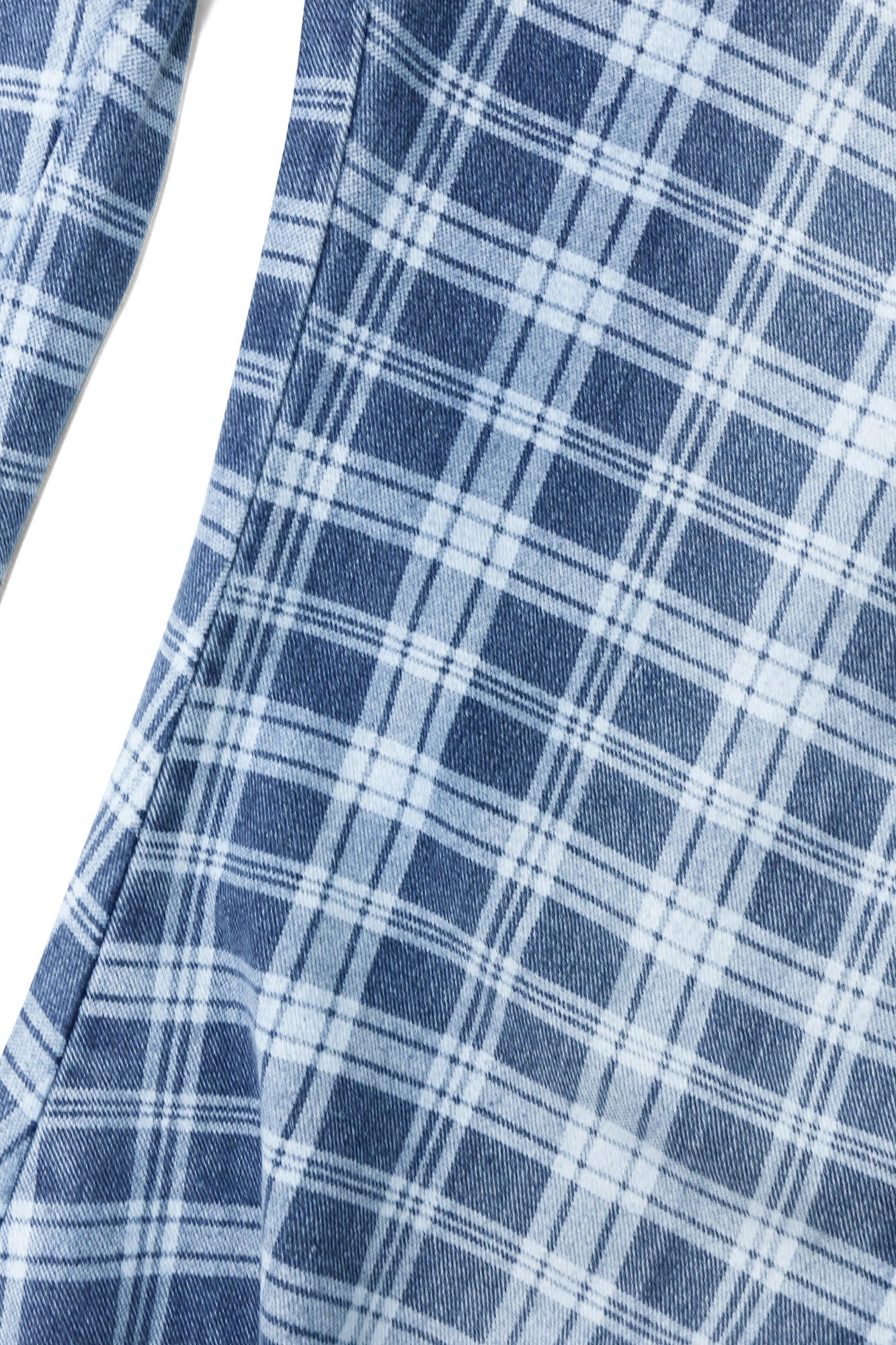 RELABEL Washed Plaid Paneled Oversized Jeans, premium urban and streetwear designers apparel on PROJECTISR.com, RELABEL