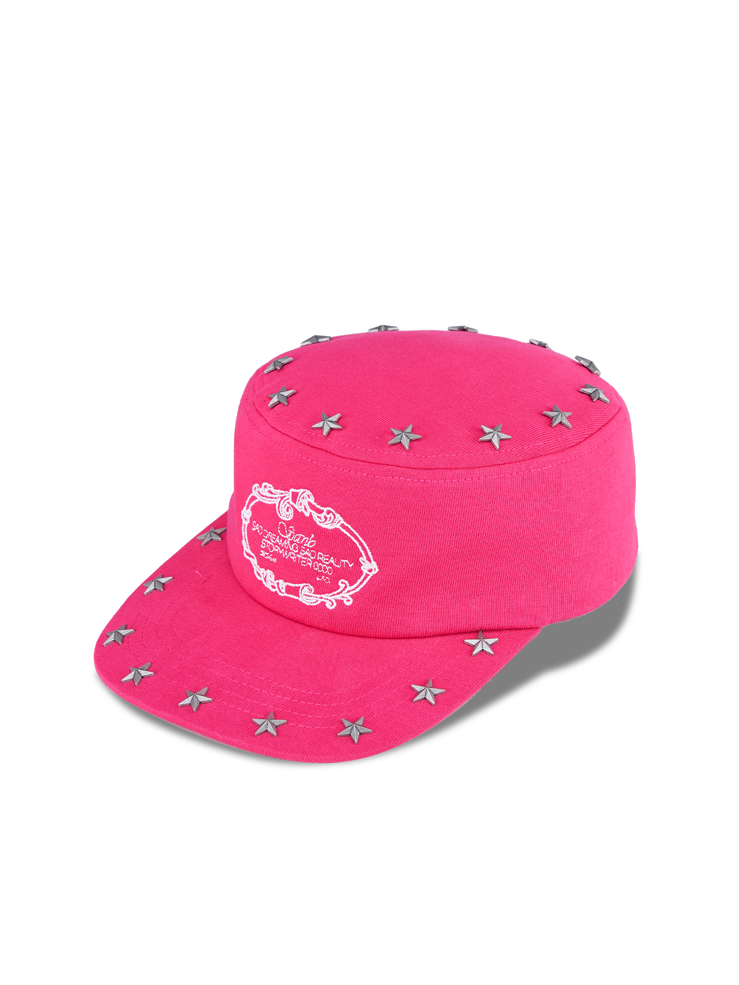 SANB Star-Studded Embroidered Pillbox Cap
