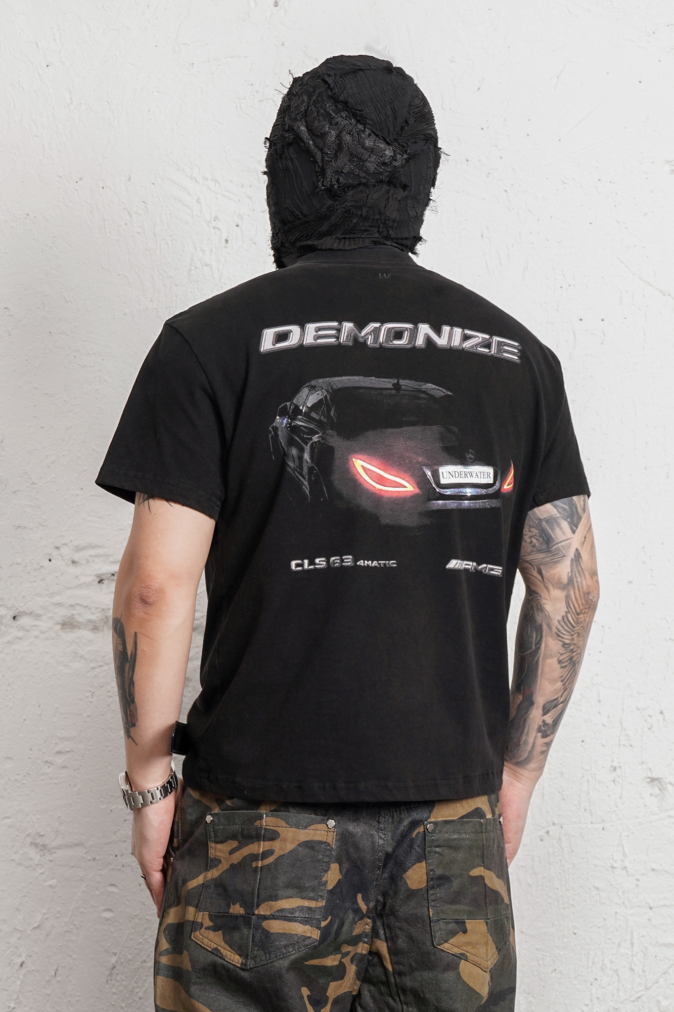 UNDERWATER Demon Eye Racing Graphic Washed T-Shirt, premium urban and streetwear designers apparel on PROJECTISR.com, UNDERWATER