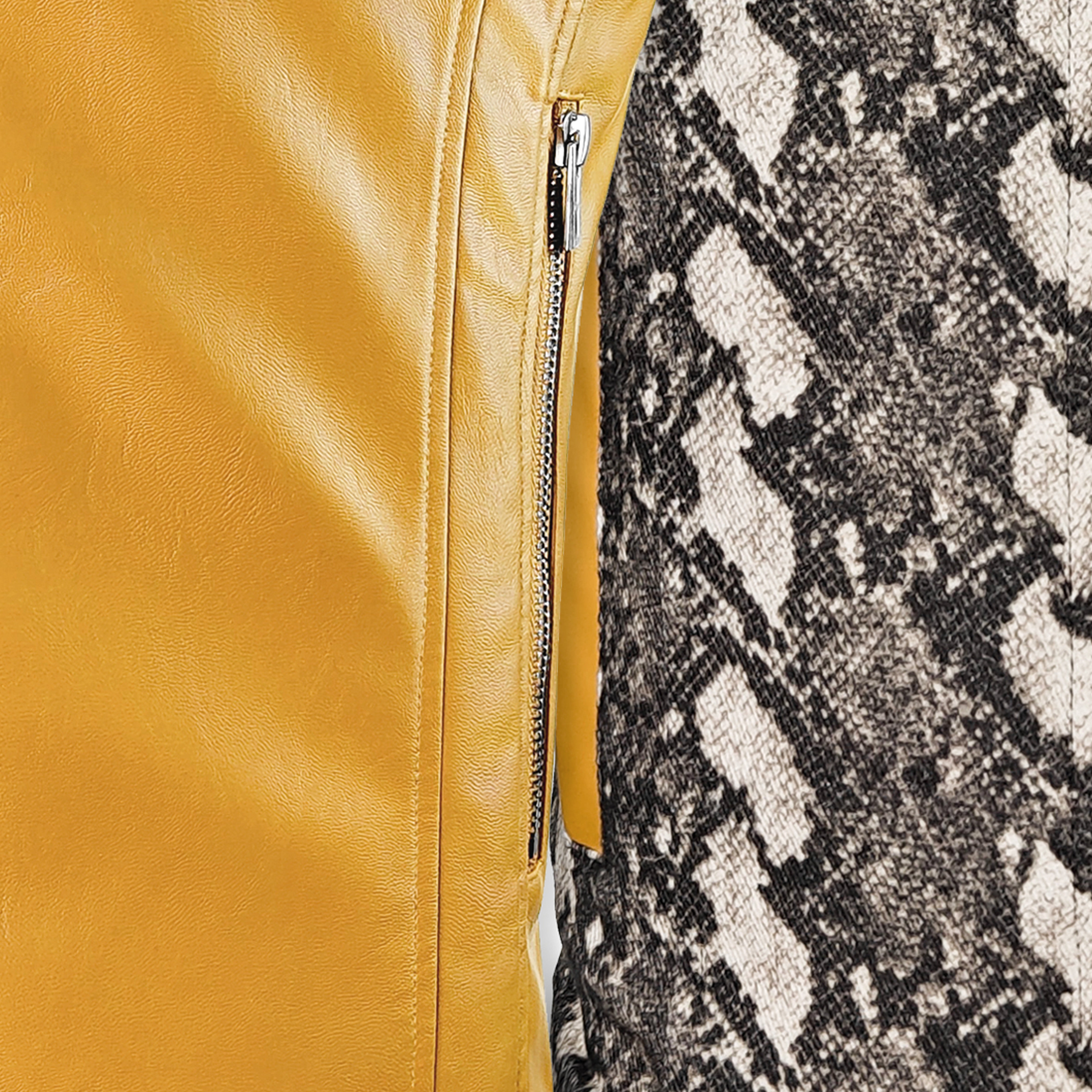 FACEONLAB Reversible Moto Leather Vest Orange, premium urban and streetwear designers apparel on PROJECTISR.com, FACEONLAB