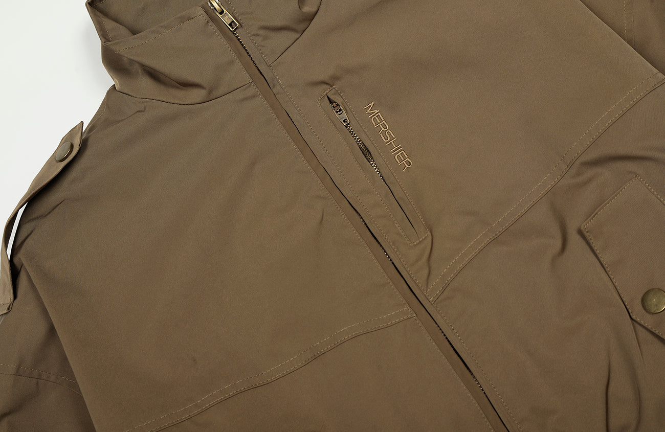 CLP Elastic-Waist Cropped Utility Jacket