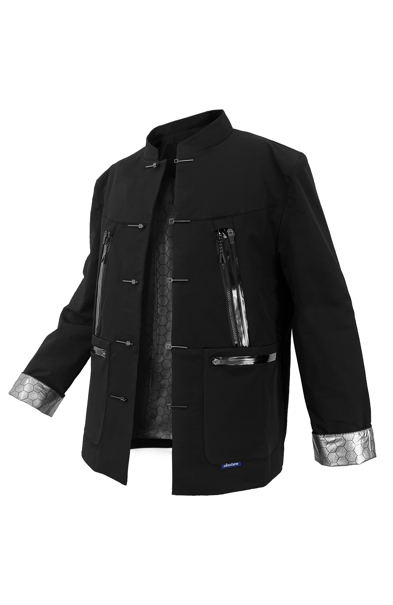 SILENSTORM Multi-Pockets Mandarin Waterproof Jacket