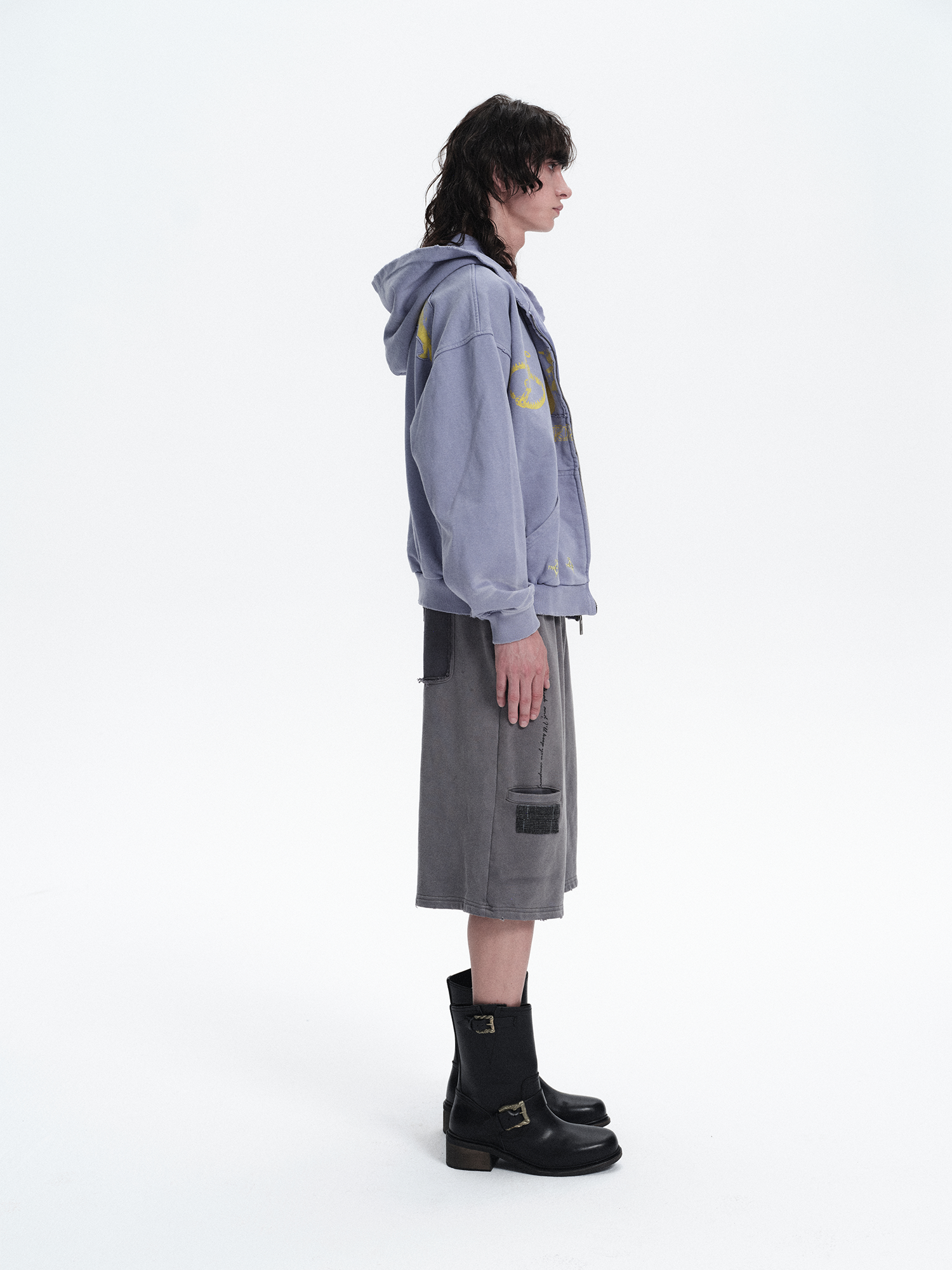 RICHILL Washed Patch Graphic Shorts