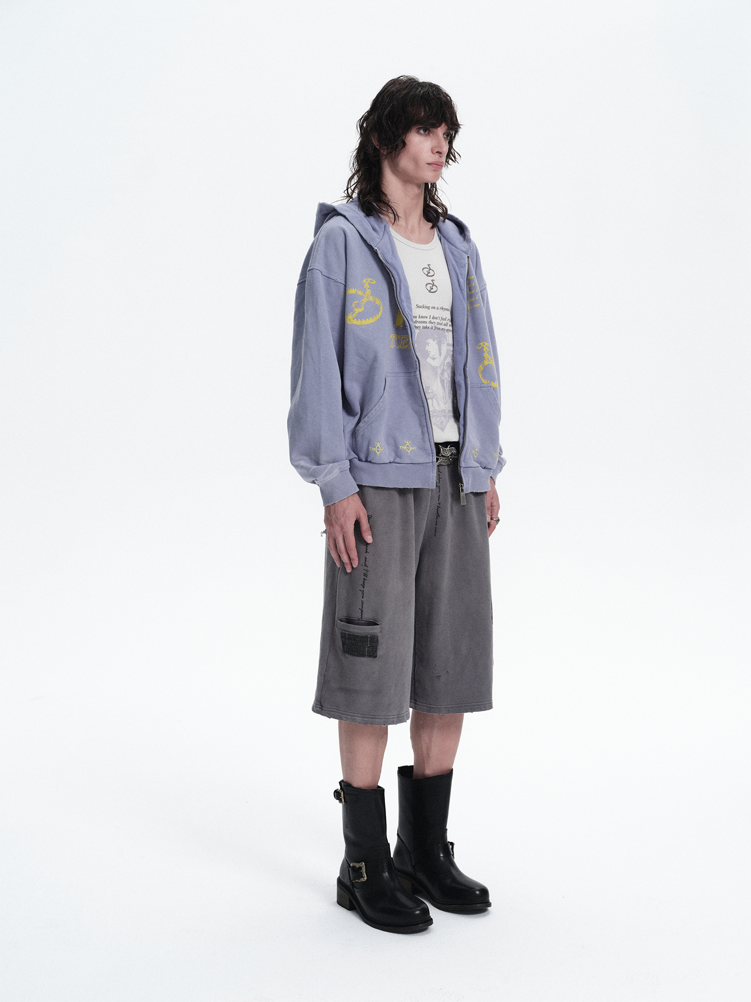 RICHILL Washed Patch Graphic Shorts
