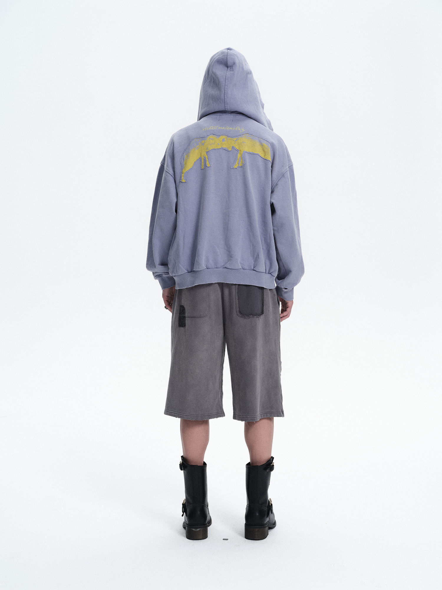 RICHILL Washed Patch Graphic Shorts