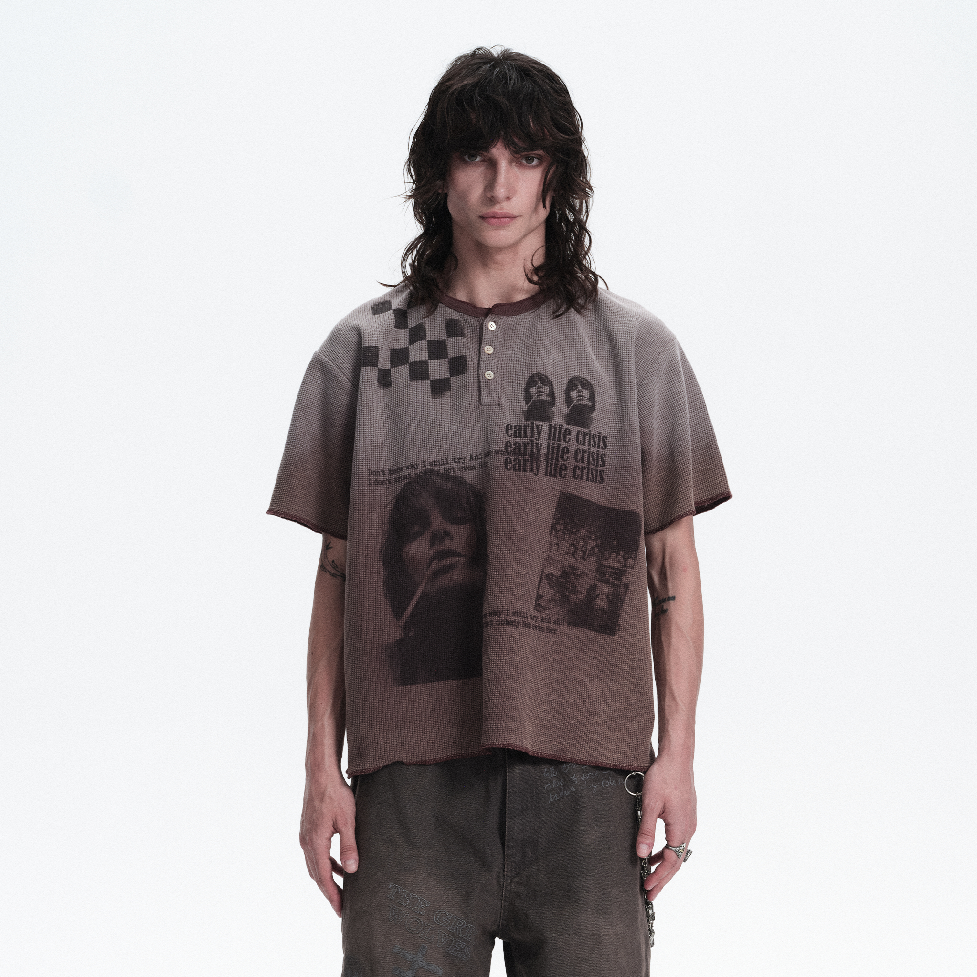 RICHILL Waffle Portrait Gradient Graphic Tee