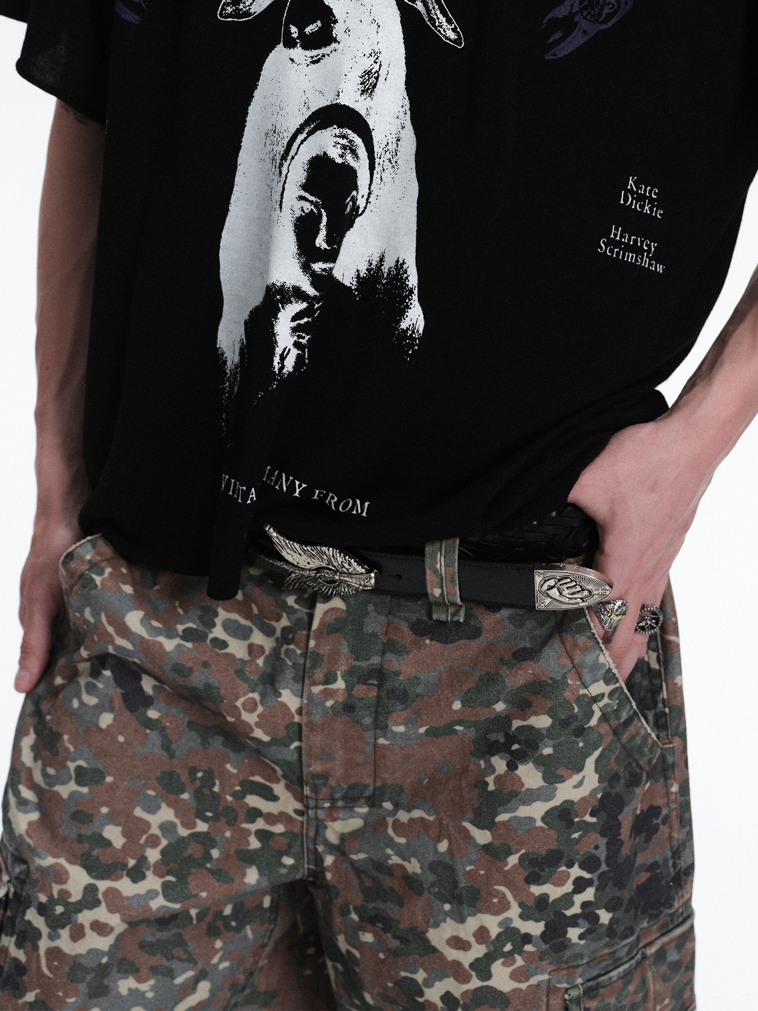 RICHILL Wing Emblem Braided Leather Belt