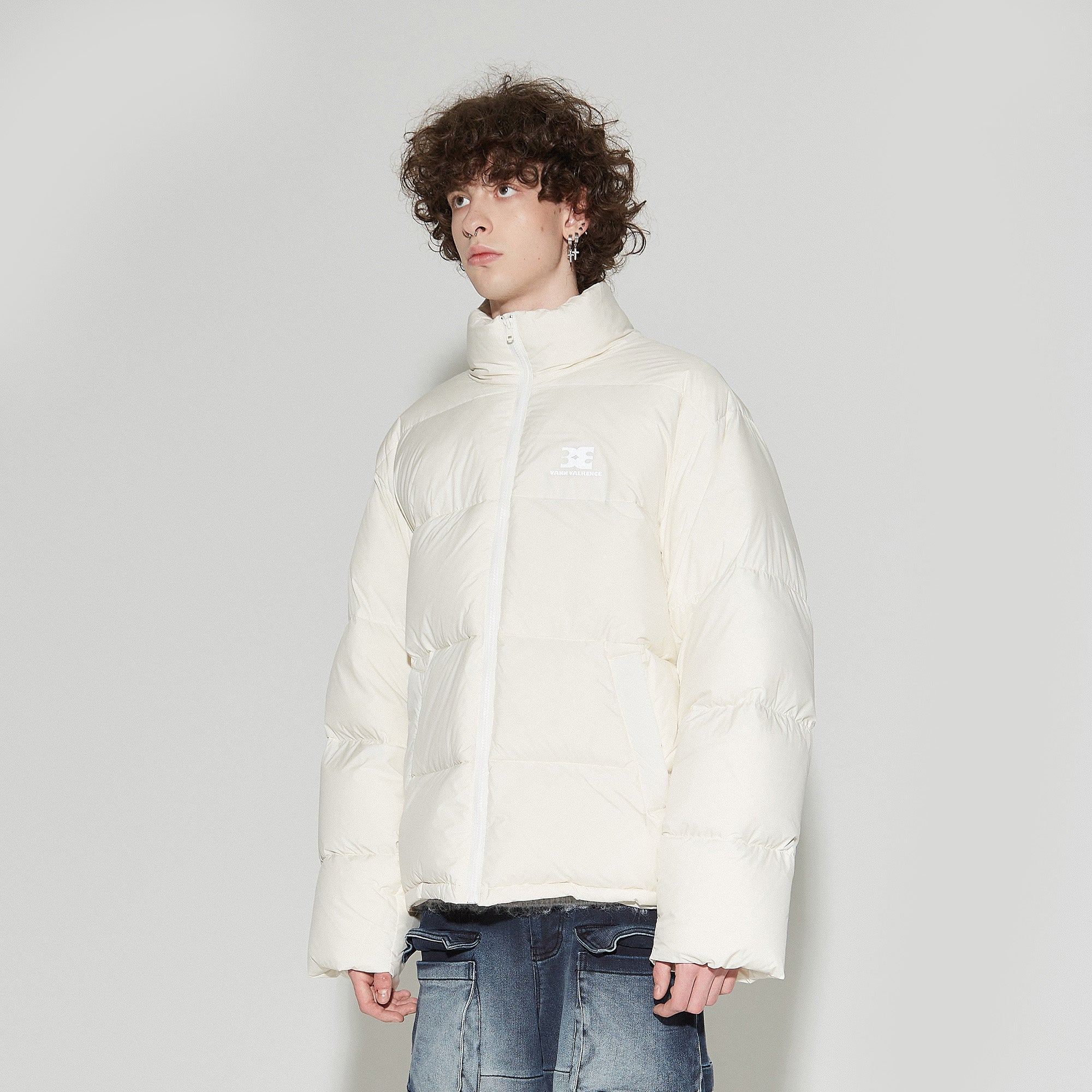 VANN VALRENCE Classic Stand-Collared Duck-Down Oversized Jacket