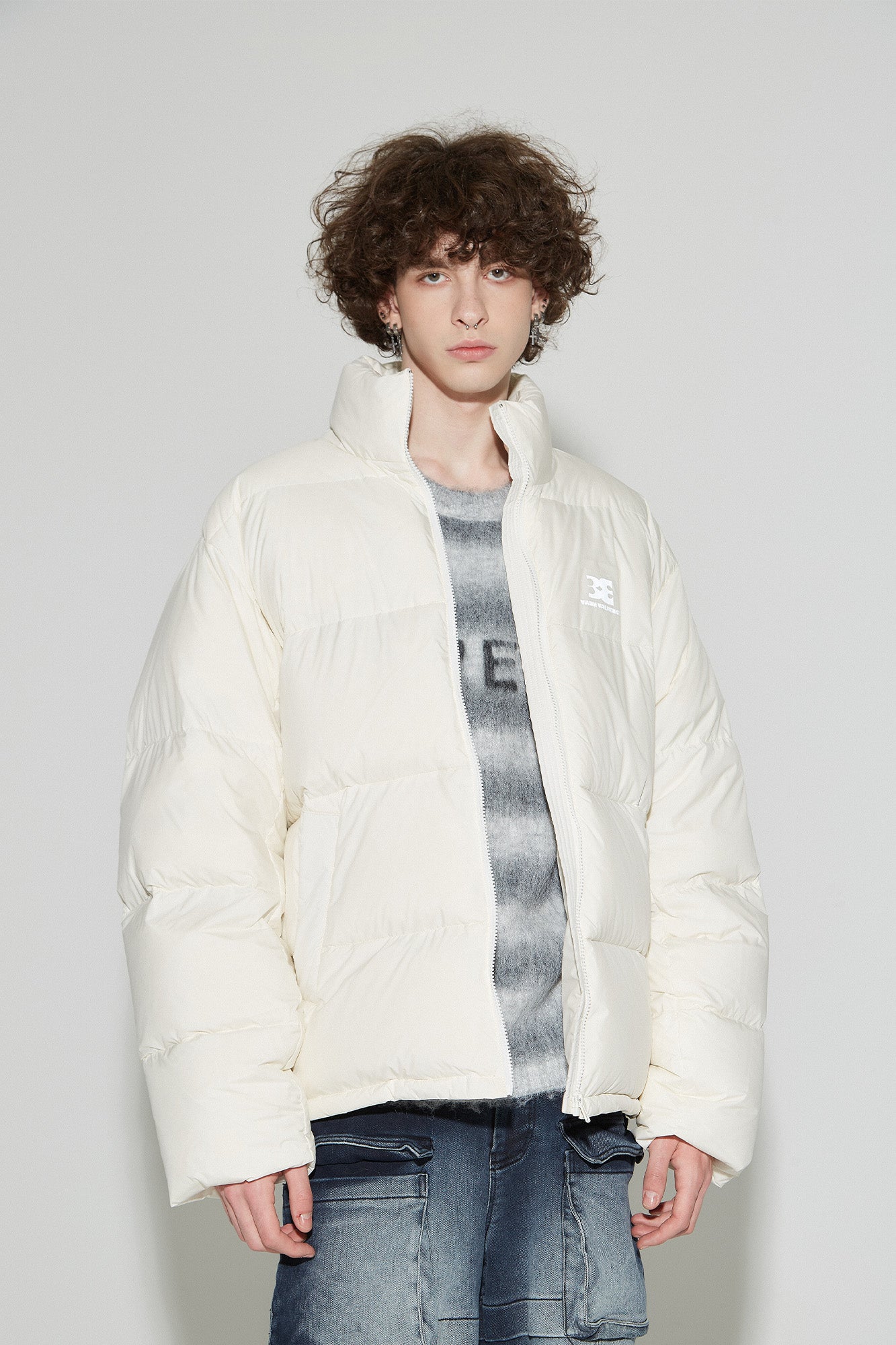VANN VALRENCE Classic Stand-Collared Duck-Down Oversized Jacket