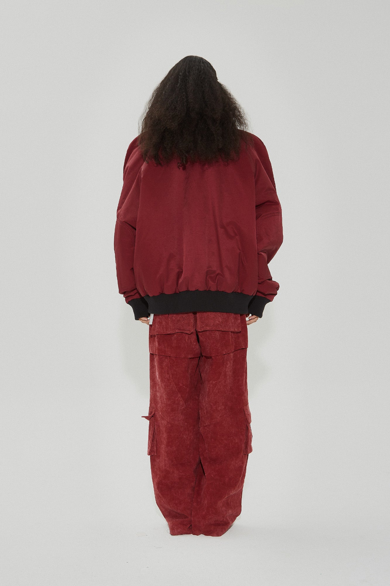 VANN VALRENCE Faux-Fur Collar Puffer Bomber Jacket