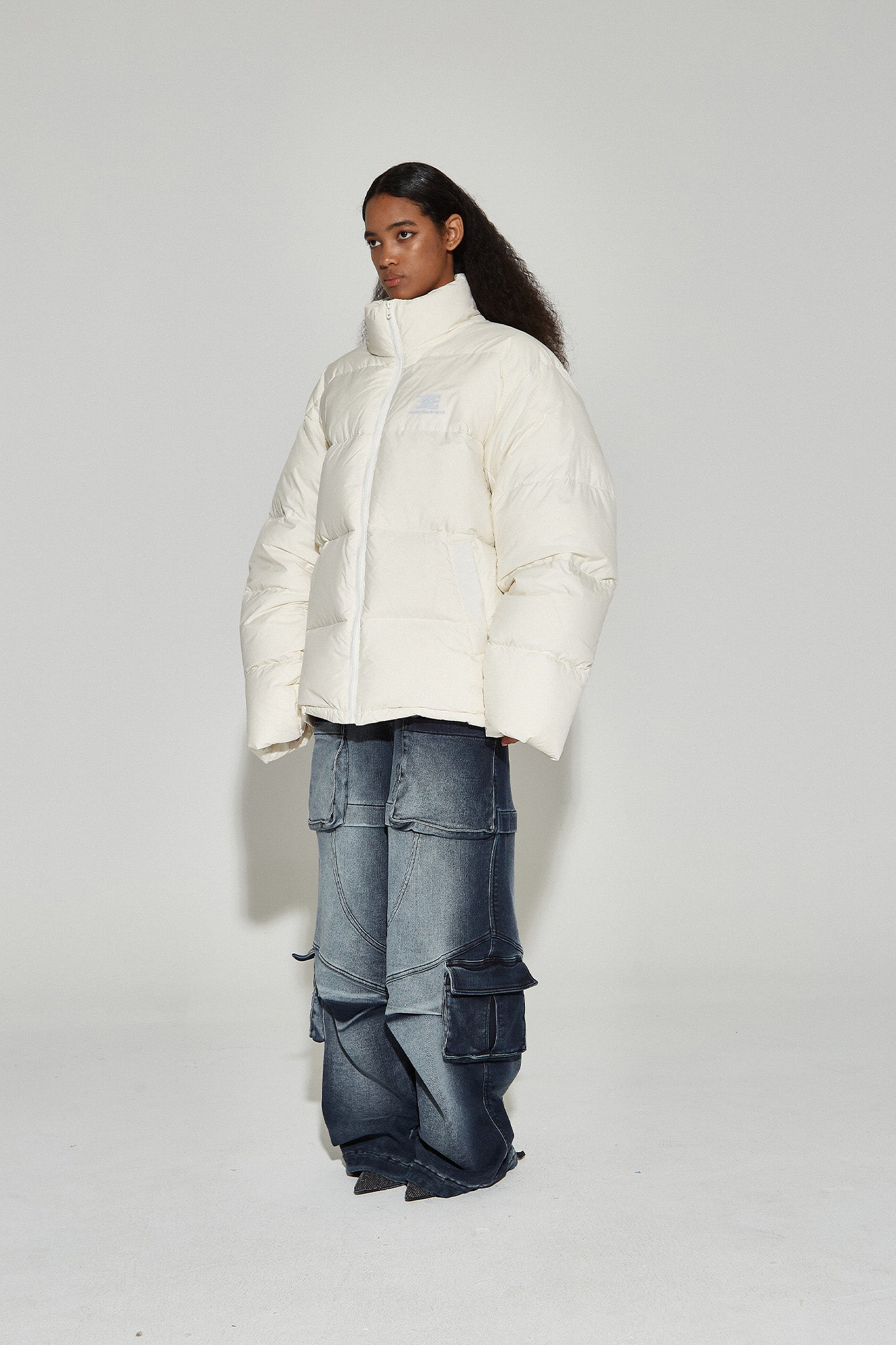VANN VALRENCE Classic Stand-Collared Duck-Down Oversized Jacket
