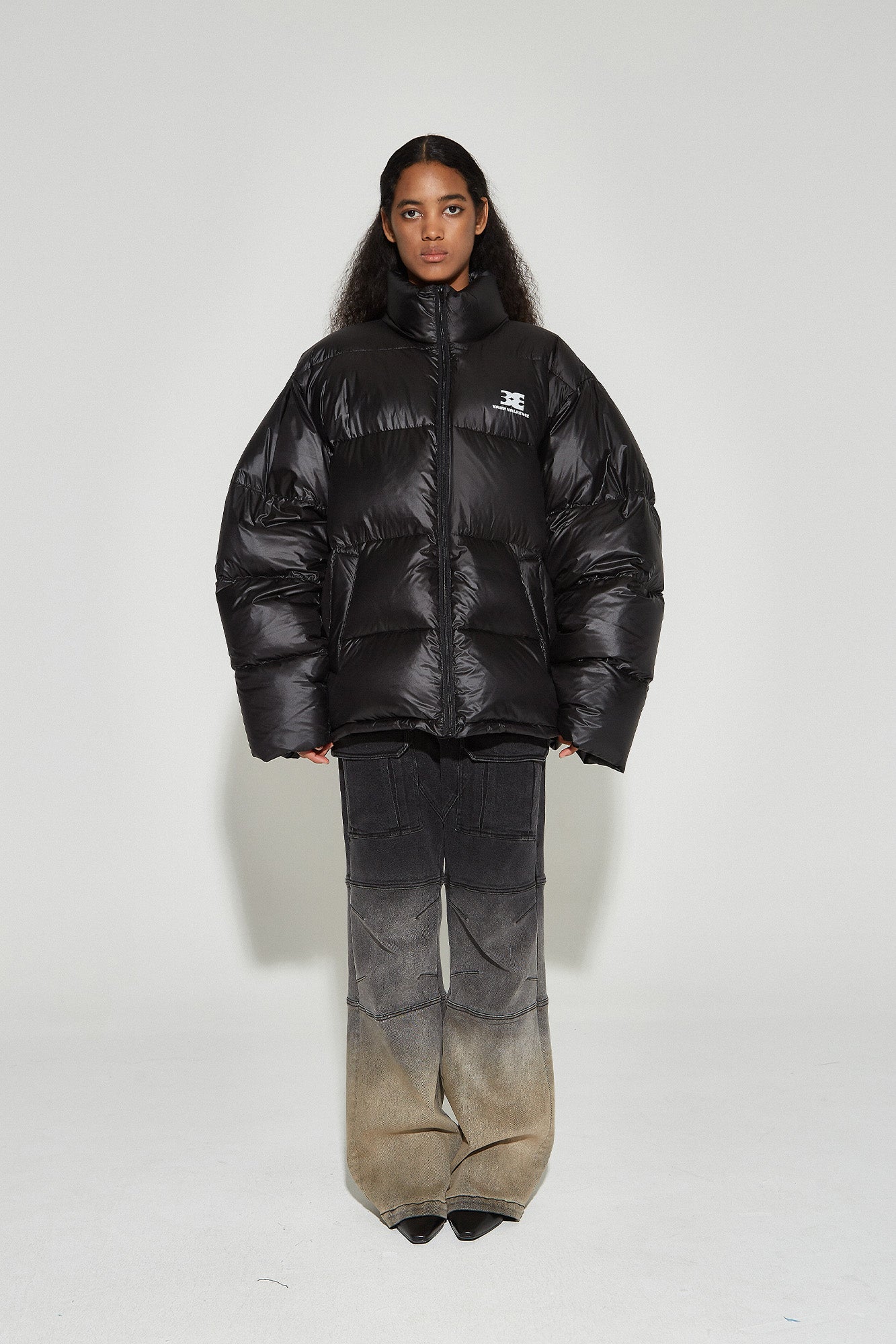 VANN VALRENCE Classic Stand-Collared Duck-Down Oversized Jacket