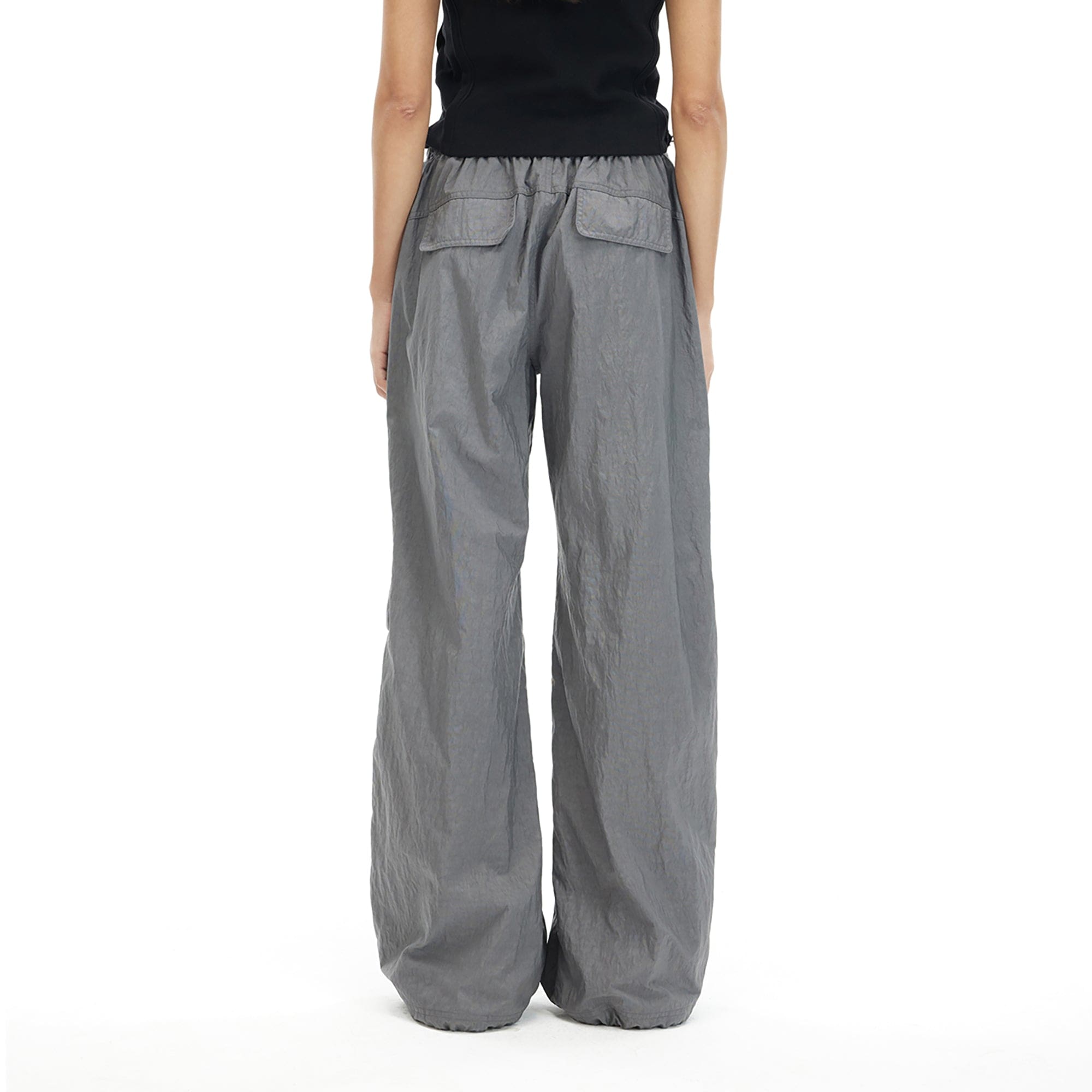 ARTIFICIAL WORLD Drawstring Zipper Pocket Parachute Pants, premium urban and streetwear designers apparel on PROJECTISR.com, ARTIFICIAL WORLD