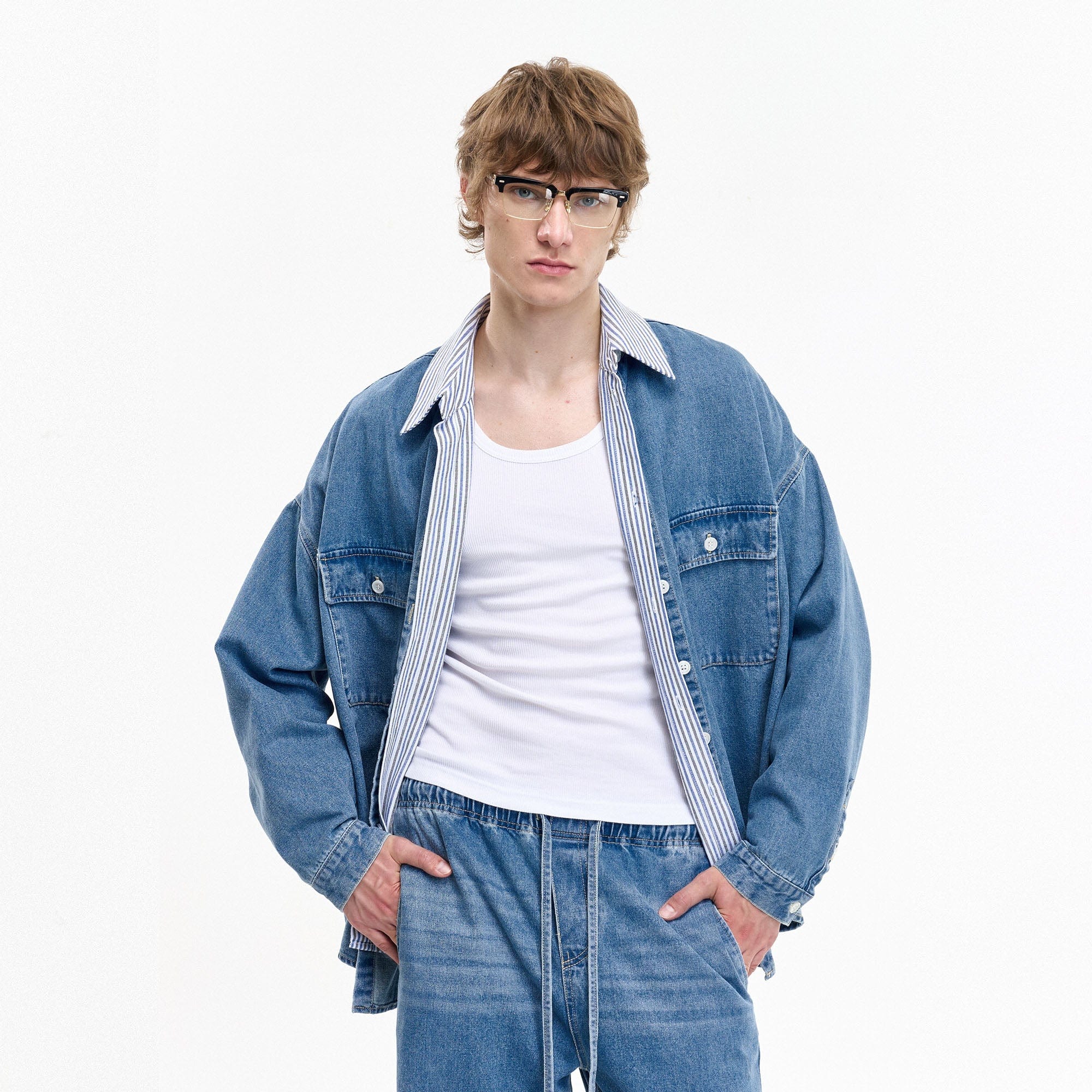 LEONSENSE Classical Tencel Denim Shirts, premium urban and streetwear designers apparel on PROJECTISR.com, LEONSENSE