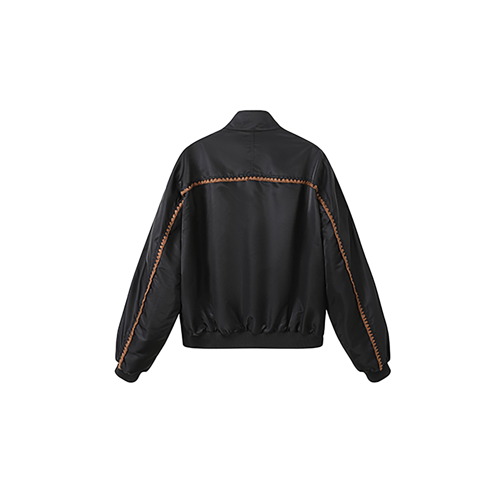 DONSMOKE Glossy Contrast Whipstitch Bomber Jacket, premium urban and streetwear designers apparel on PROJECTISR.com, DONSMOKE
