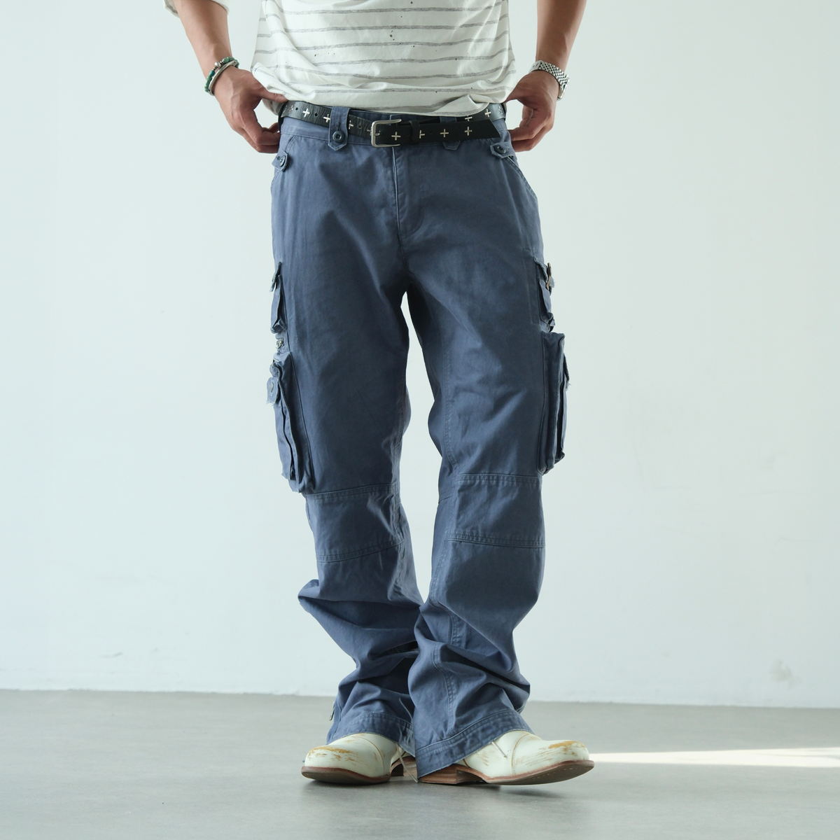 NEIGBORL Distressed Washed Utility Pants