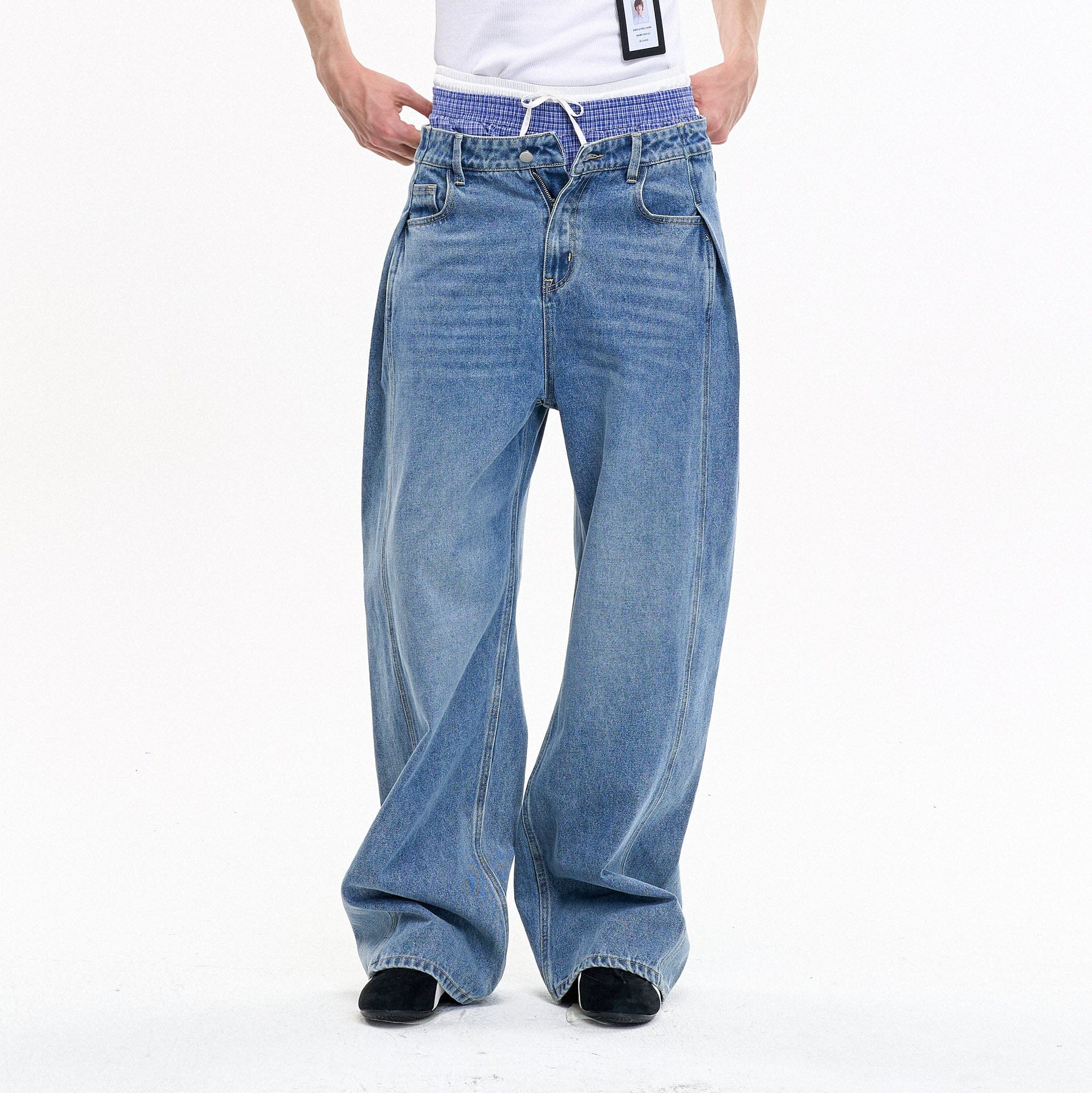 LEONSENSE Essential Oversized Curved Jeans, premium urban and streetwear designers apparel on PROJECTISR.com, LEONSENSE