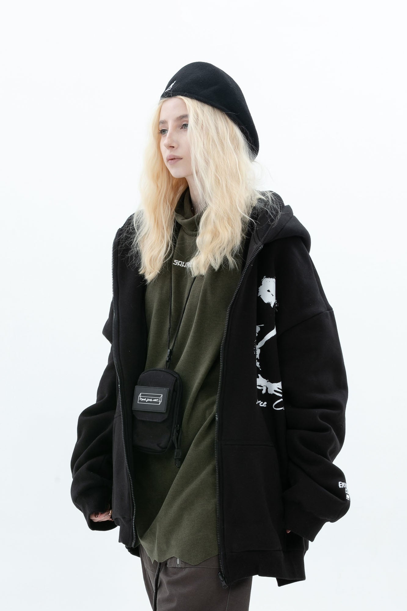 ERROR CODE ROBOT Fleetwood Mac Graphic Oversized Hooded Jacket, premium urban and streetwear designers apparel on PROJECTISR.com, ERROR CODE ROBOT