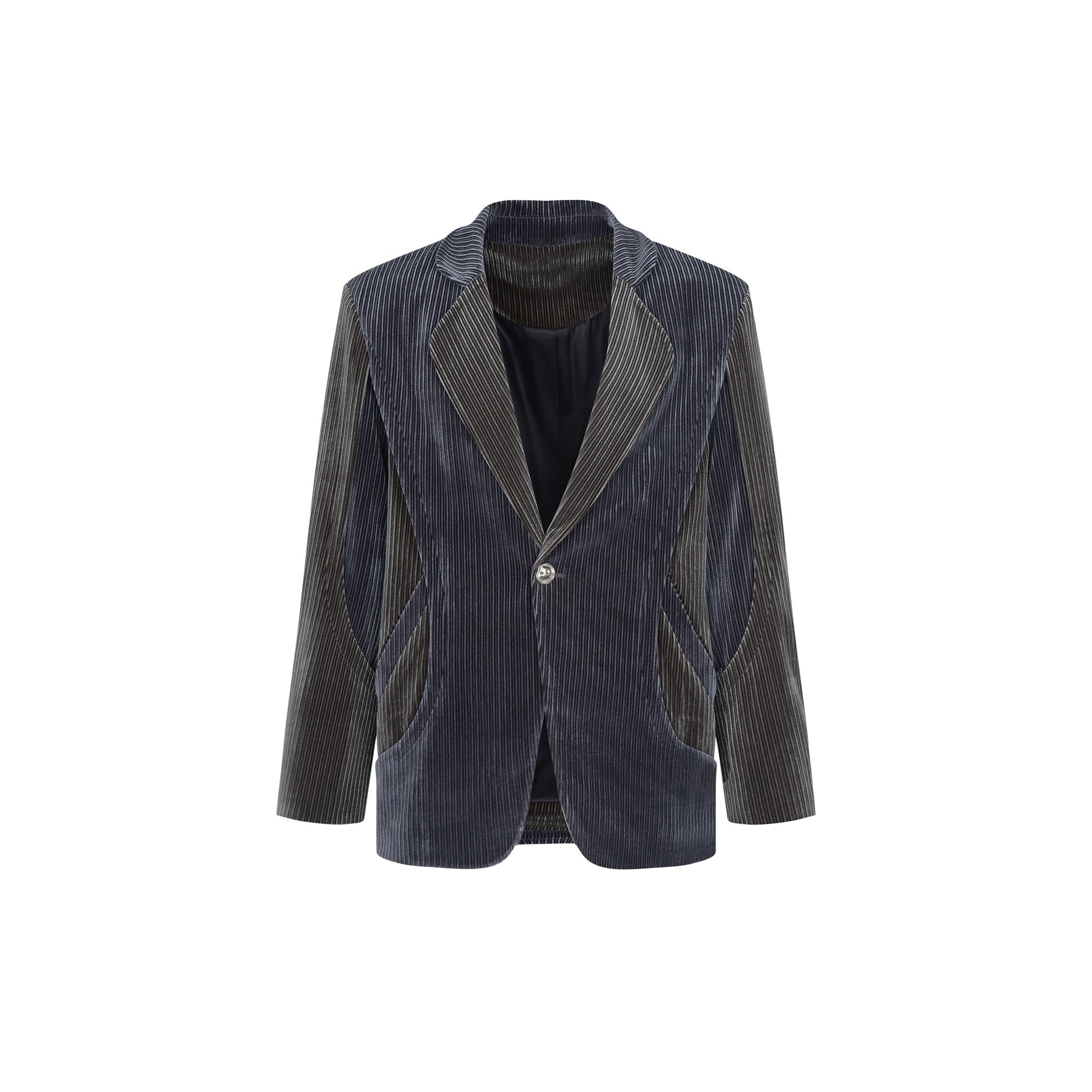 TUIMU Corduroy Contrast Panel Blazer, premium urban and streetwear designers apparel on PROJECTISR.com, TUIMU