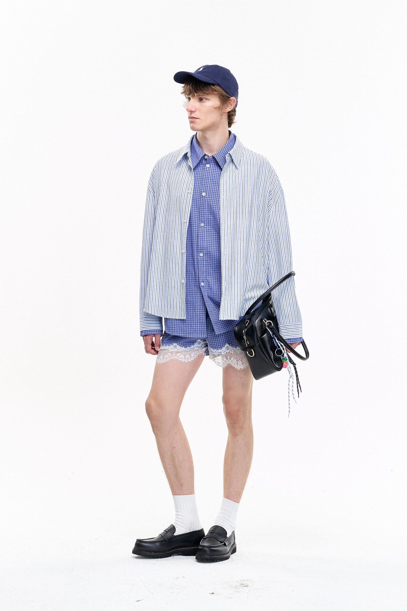 LEONSENSE Layered Plaid Detachable Shirt, premium urban and streetwear designers apparel on PROJECTISR.com, LEONSENSE