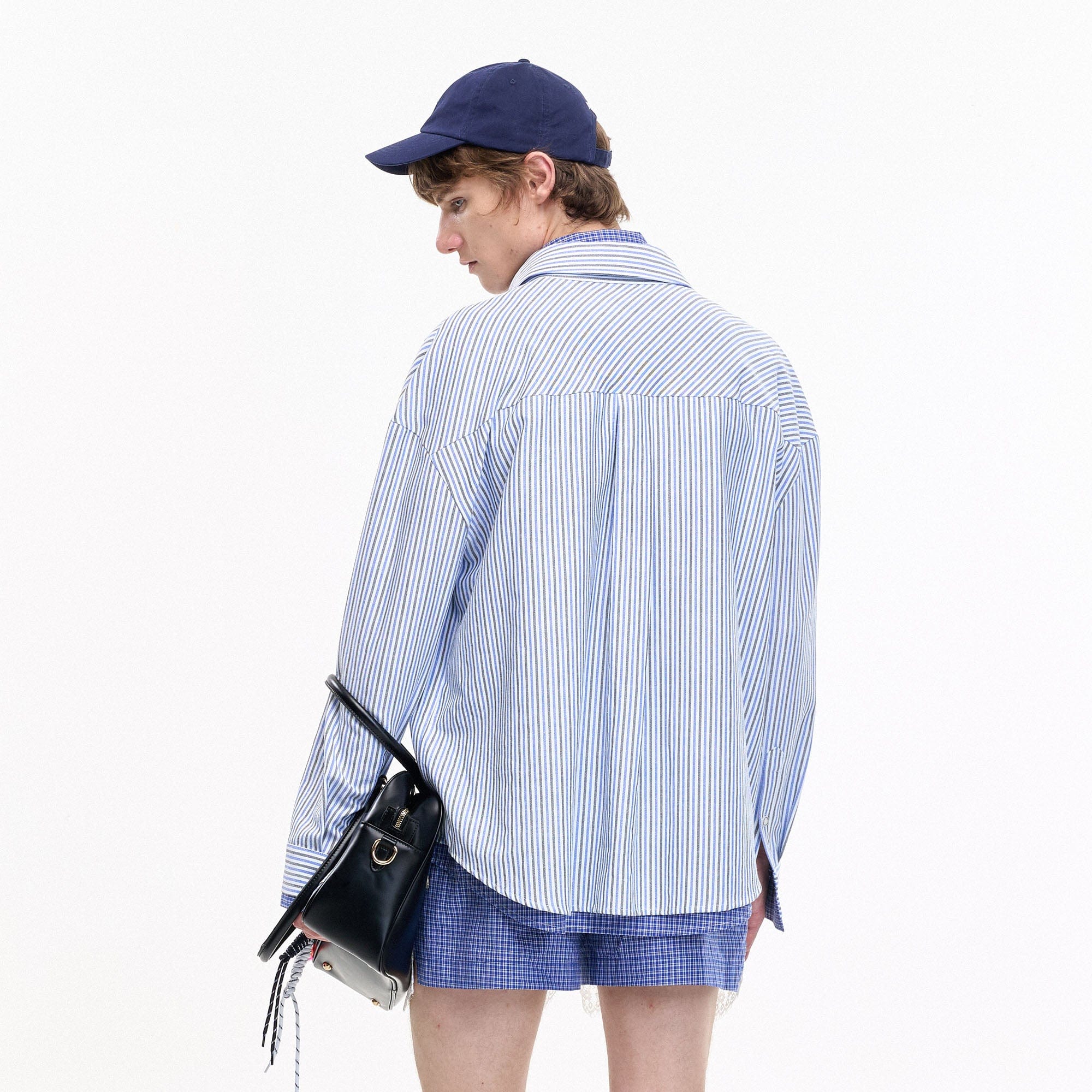 LEONSENSE Layered Plaid Detachable Shirt, premium urban and streetwear designers apparel on PROJECTISR.com, LEONSENSE