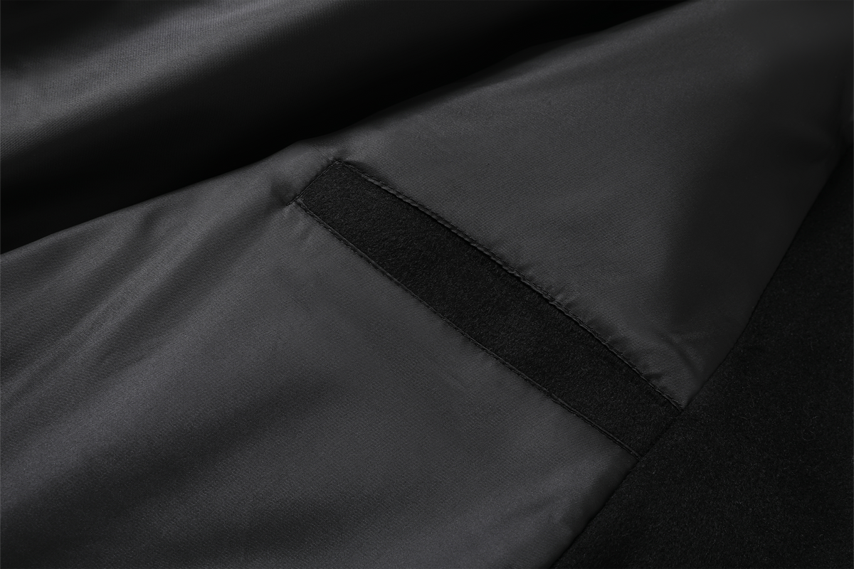 REMODUTION Wool-Blend Asymmetric Lapel Tie-Detail Coat