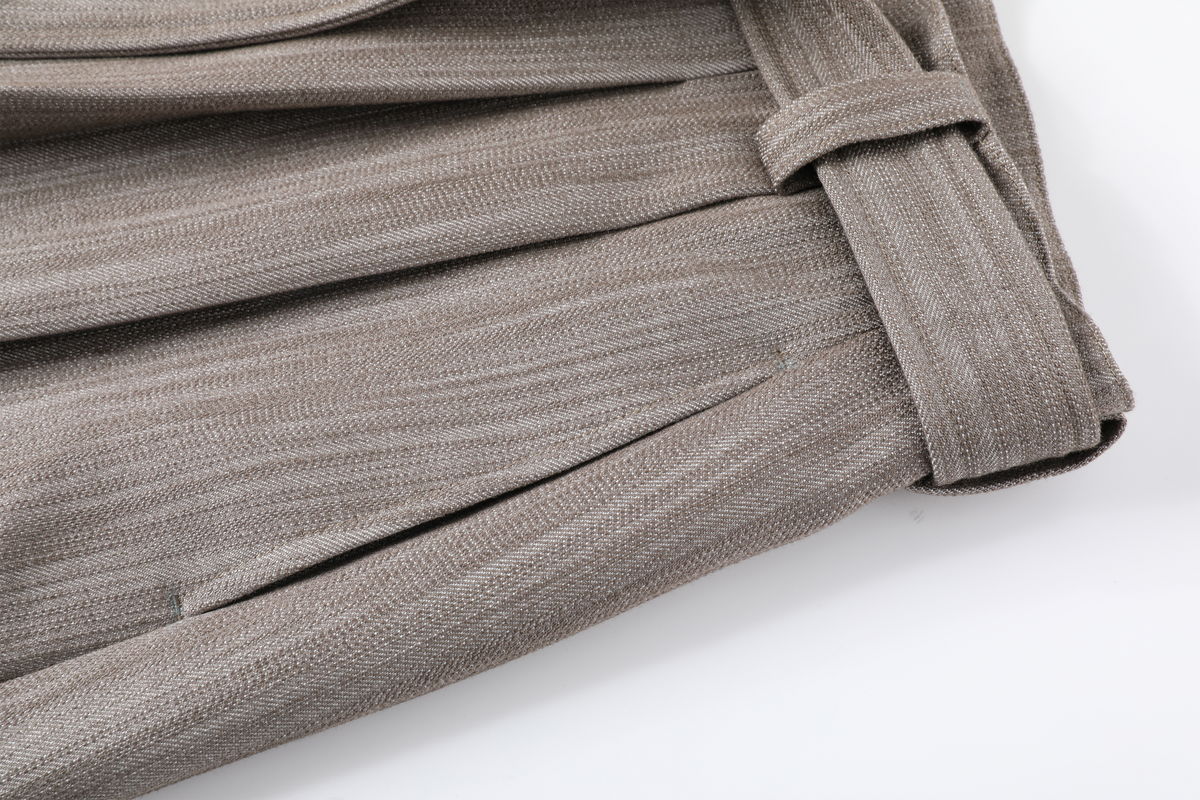 REMODUTION Asymmetrical Pleated Wide-Leg Trousers