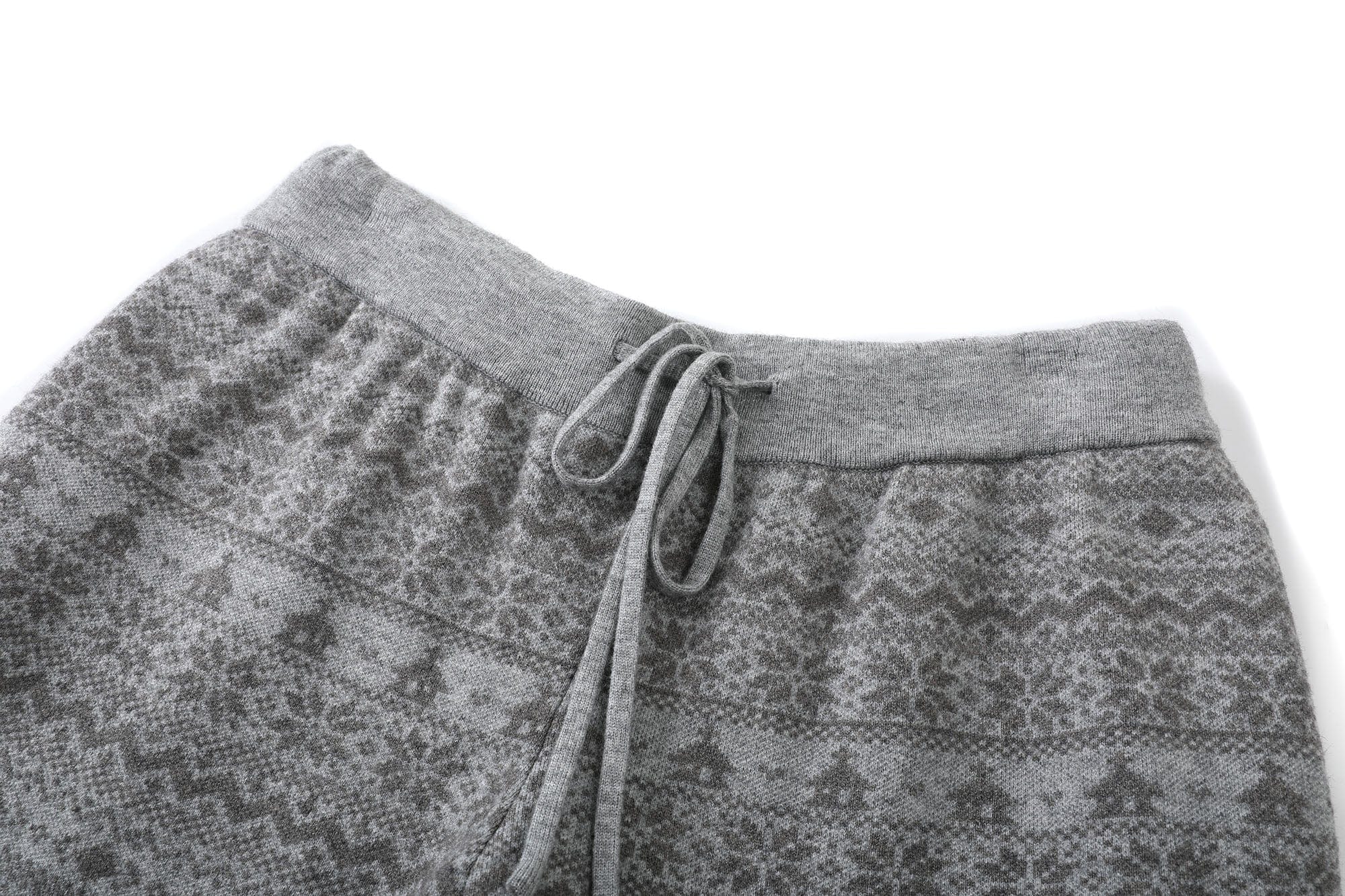DONSMOKE Fair Isle Knit Wide-Leg Pants, premium urban and streetwear designers apparel on PROJECTISR.com, DONSMOKE