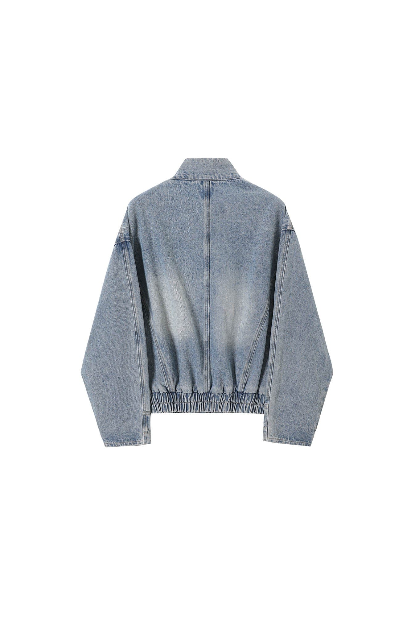 KREATE Jeans Cuff Spliced Stand Collar Jacket