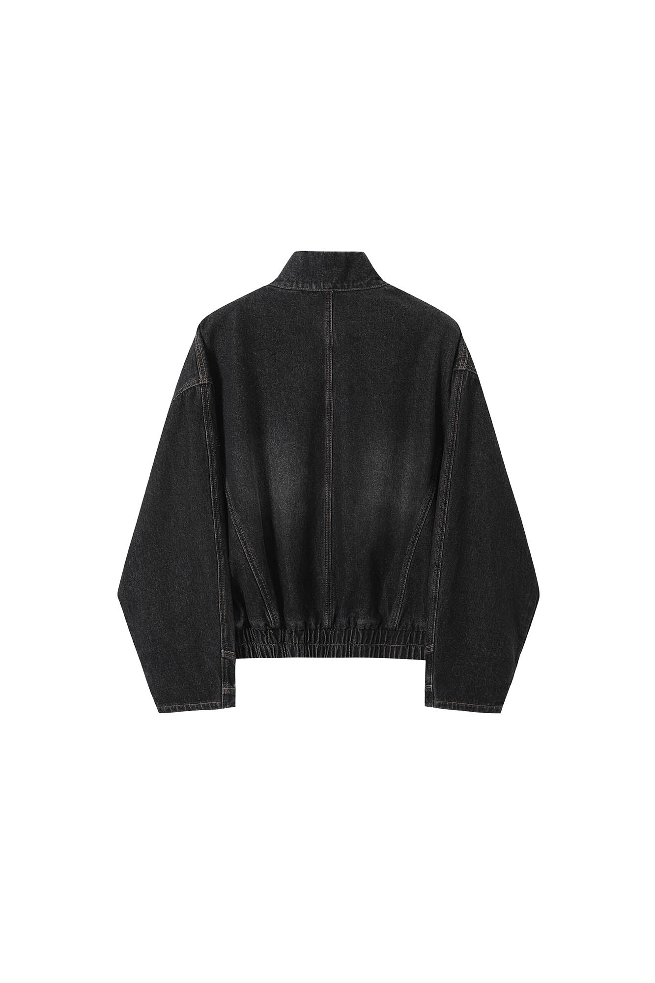 KREATE Jeans Cuff Spliced Stand Collar Jacket