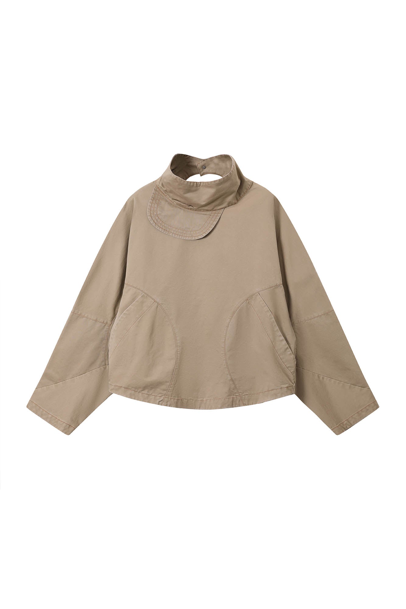 KREATE Cap-Collar Pullover Jacket