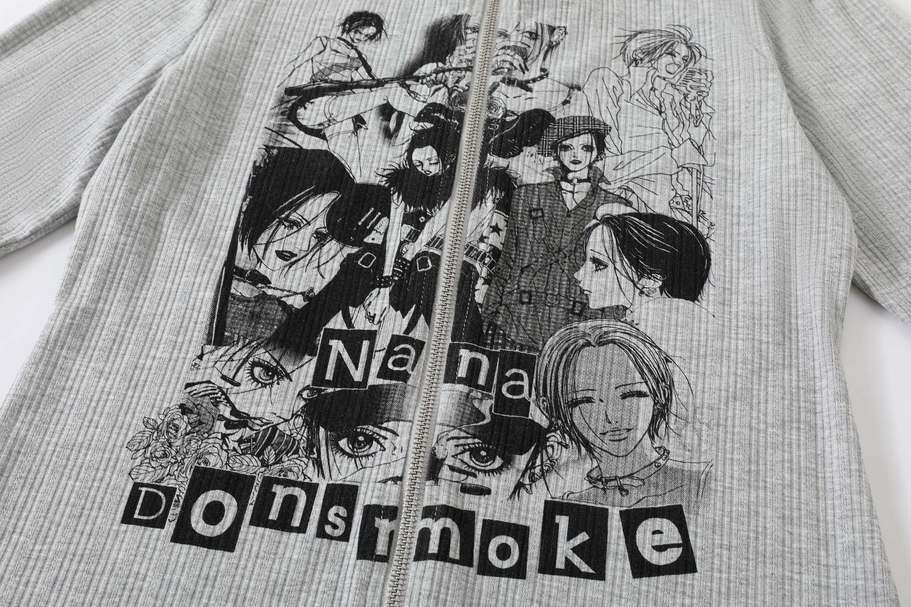 DONSMOKE × NANA Manga Collage Zip-Up Cardigan, premium urban and streetwear designers apparel on PROJECTISR.com, DONSMOKE
