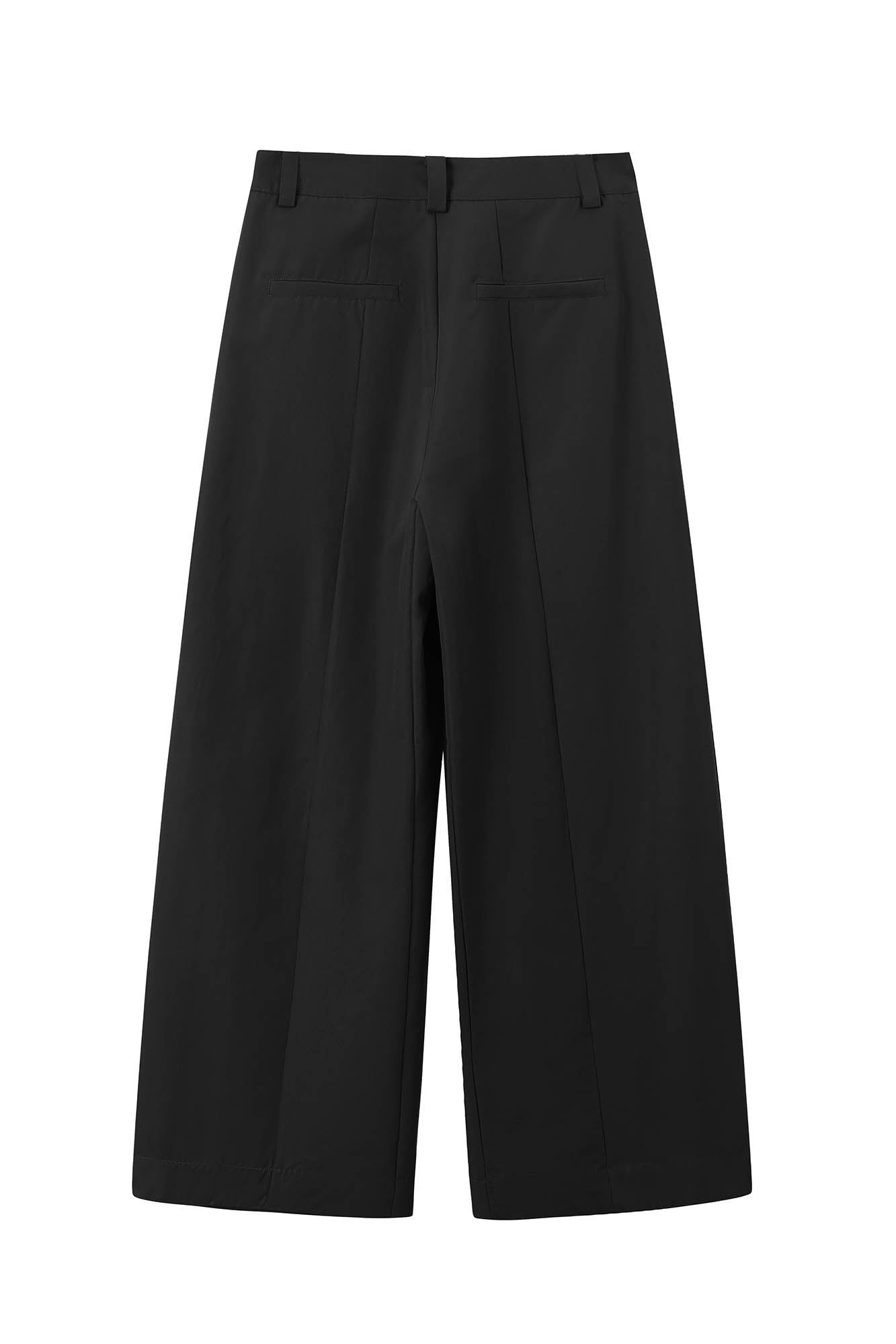 KREATE Crinkled Button-Fly Wide-Leg Pants