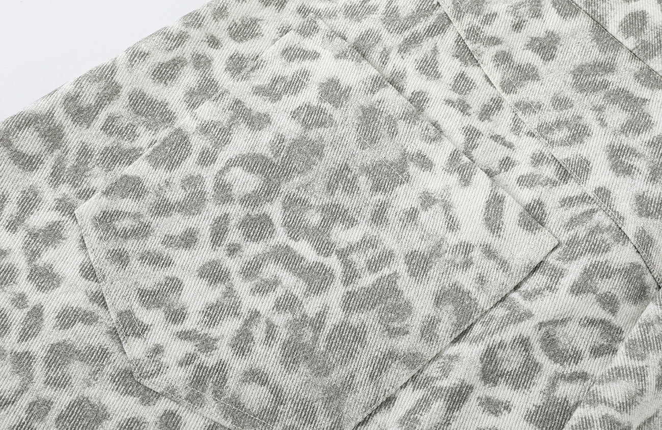 DONSMOKE Leopard Loose-Fit Jeans, premium urban and streetwear designers apparel on PROJECTISR.com, DONSMOKE