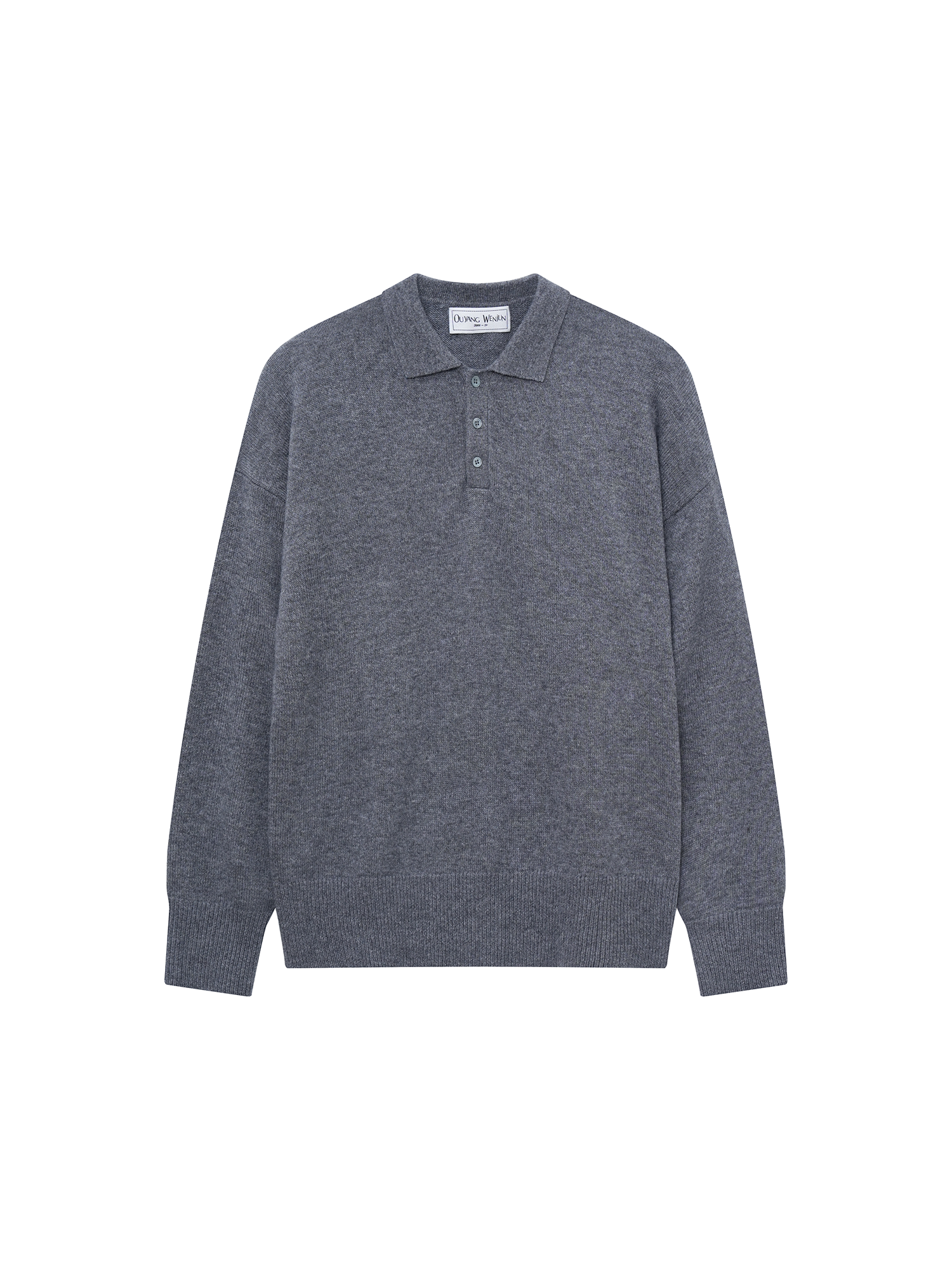 OUYANG WENJUN Essential Wool-Blend Polo Sweater