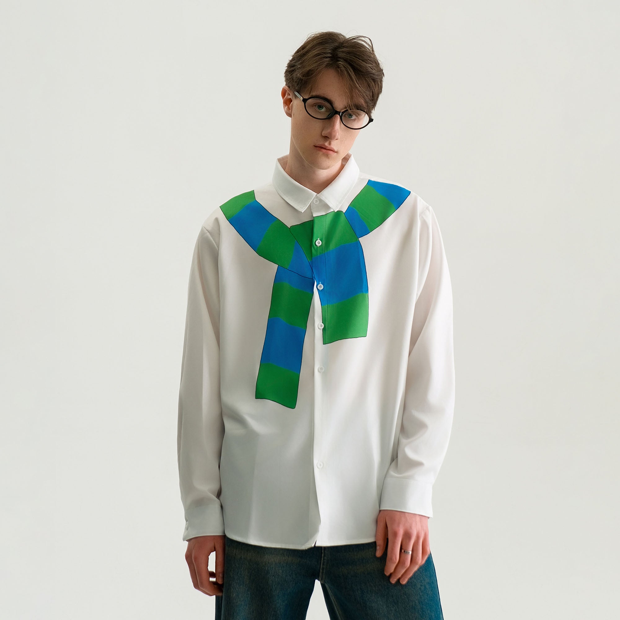 WIID Knotted Scarf Graphic Shirt, premium urban and streetwear designers apparel on PROJECTISR.com, WIID