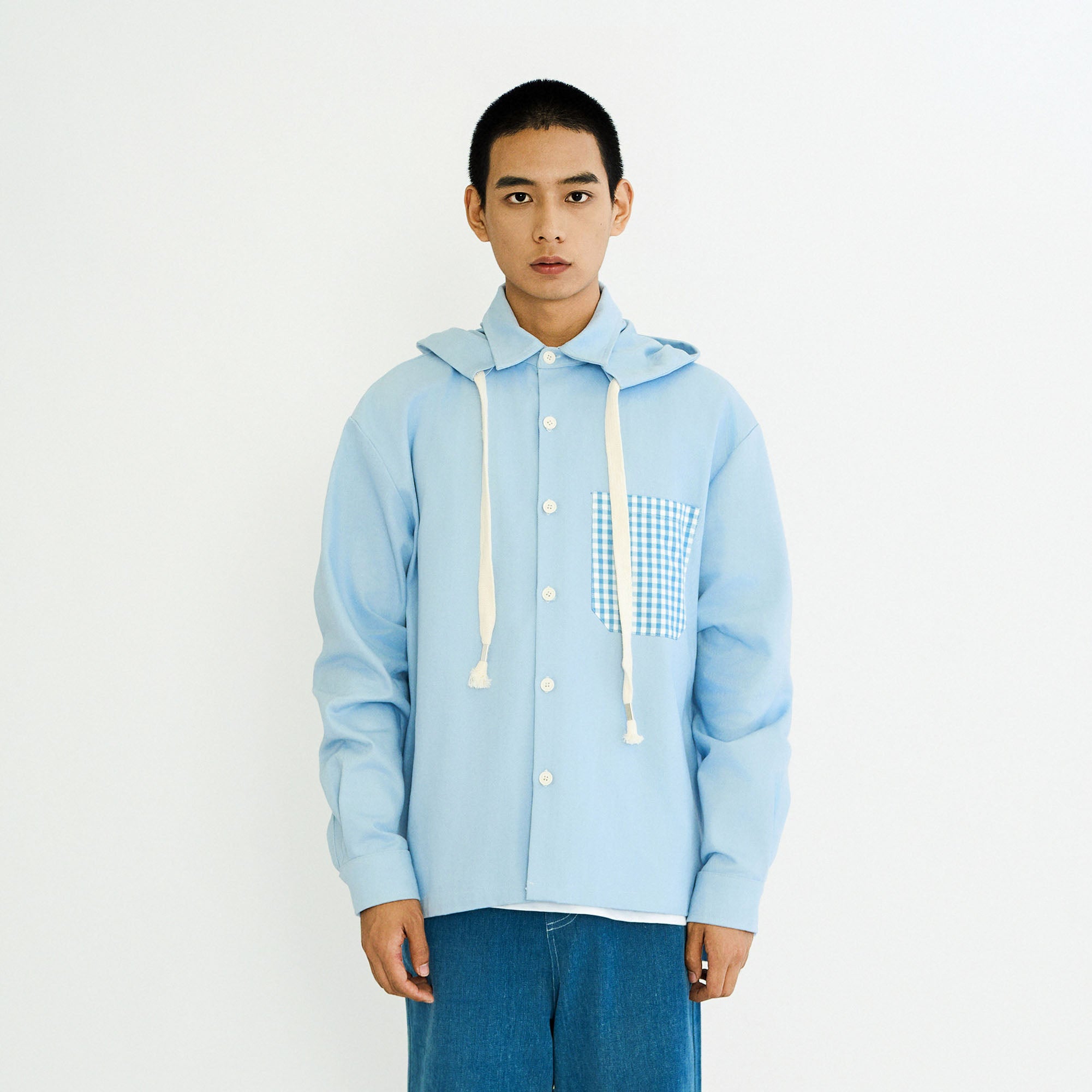 WIID Checks Pocket Hooded Shirt, premium urban and streetwear designers apparel on PROJECTISR.com, WIID
