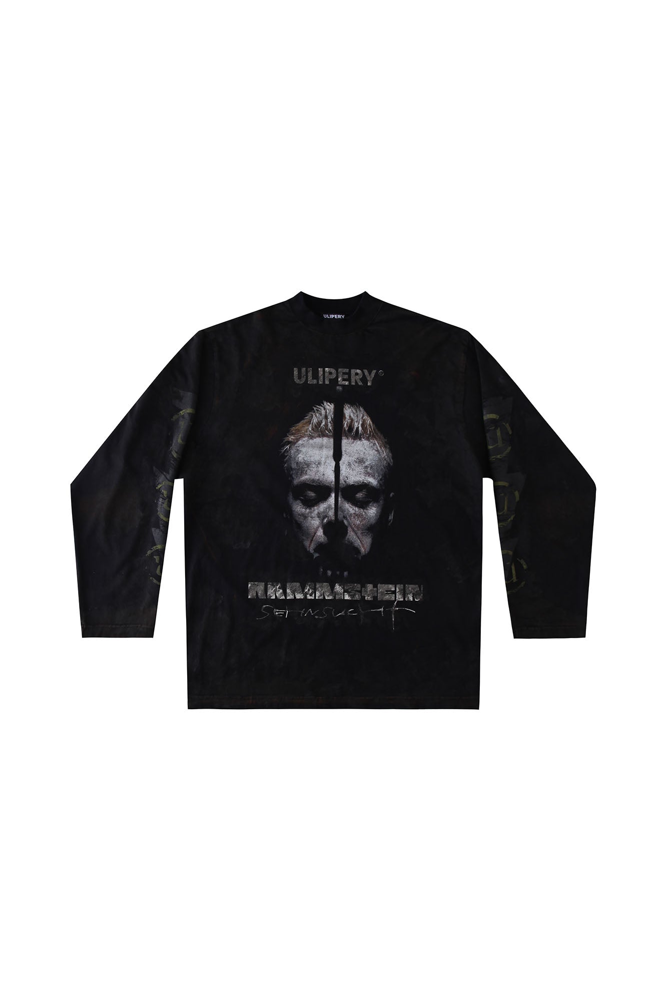 ULIPERY Rammstein Forehead Spike Long Sleeve Tee