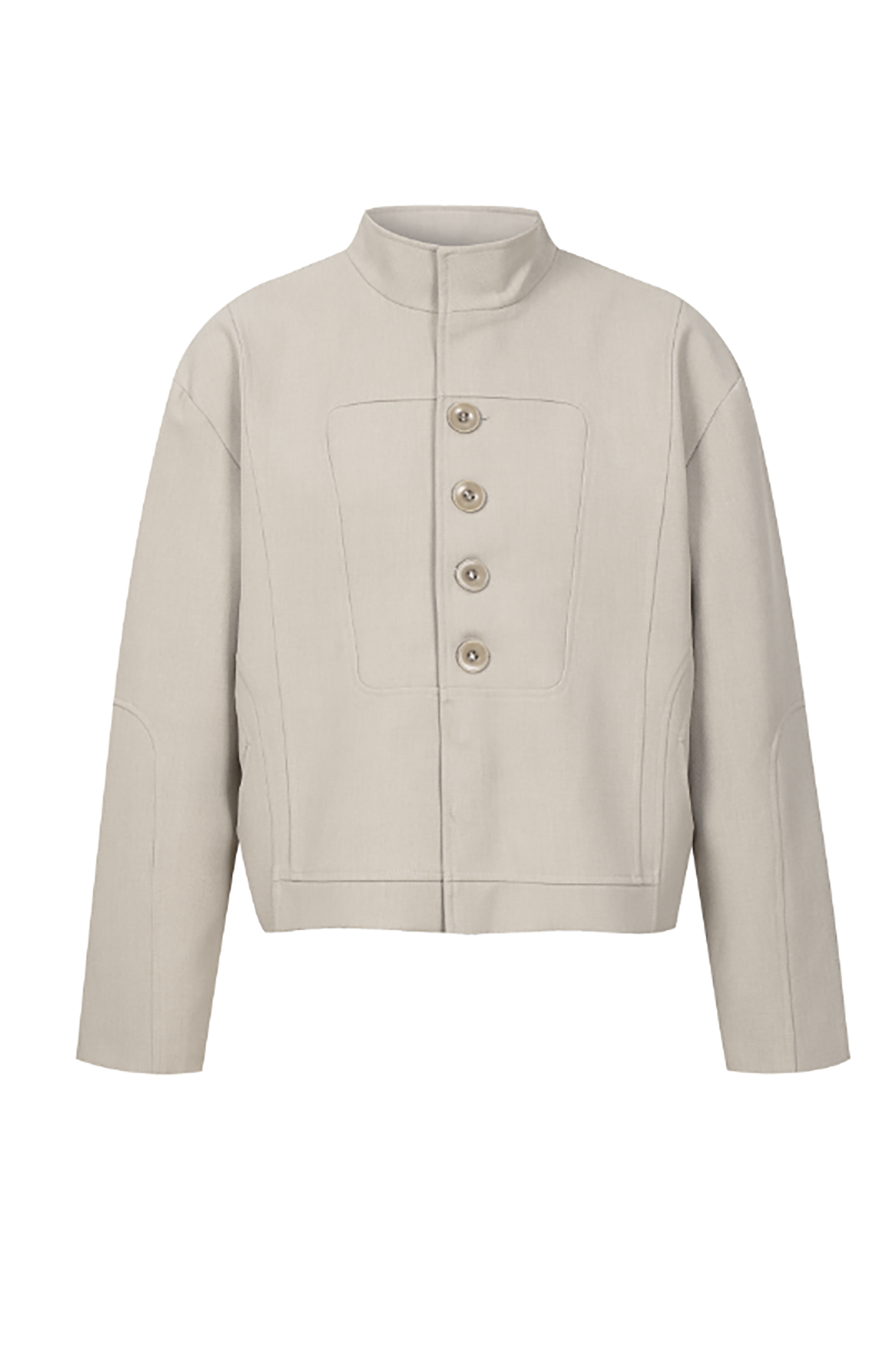 2000RSK Spliced Lace-Up Mock-Neck Jacket