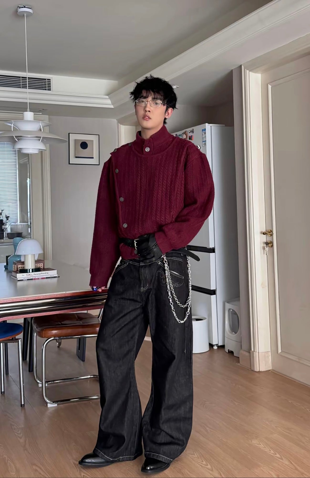 ELETEIZE Laser-Burned Curved Jeans