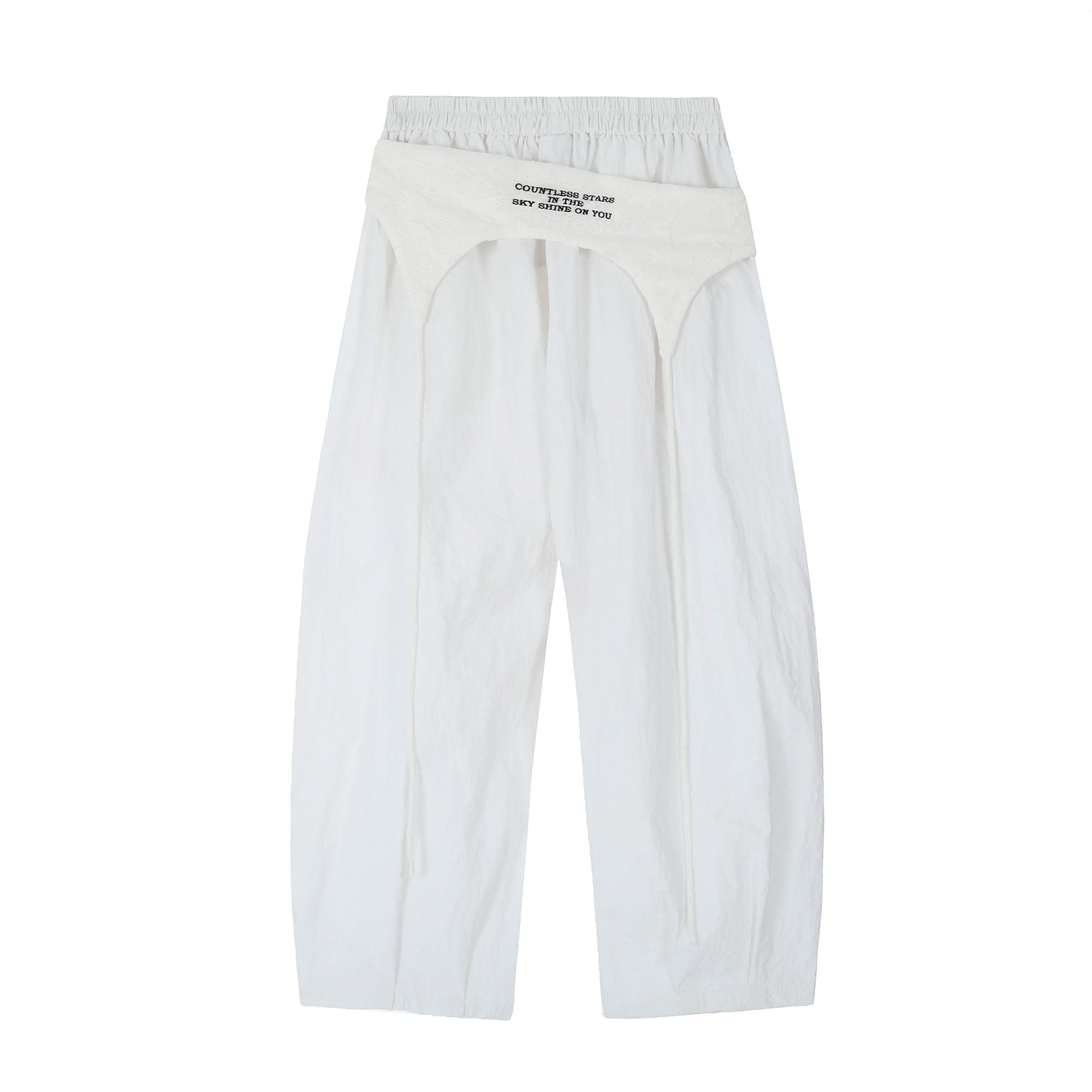 CLP Layered Crinkled Waist-Panel Parachute Pants, premium urban and streetwear designers apparel on PROJECTISR.com, CLP