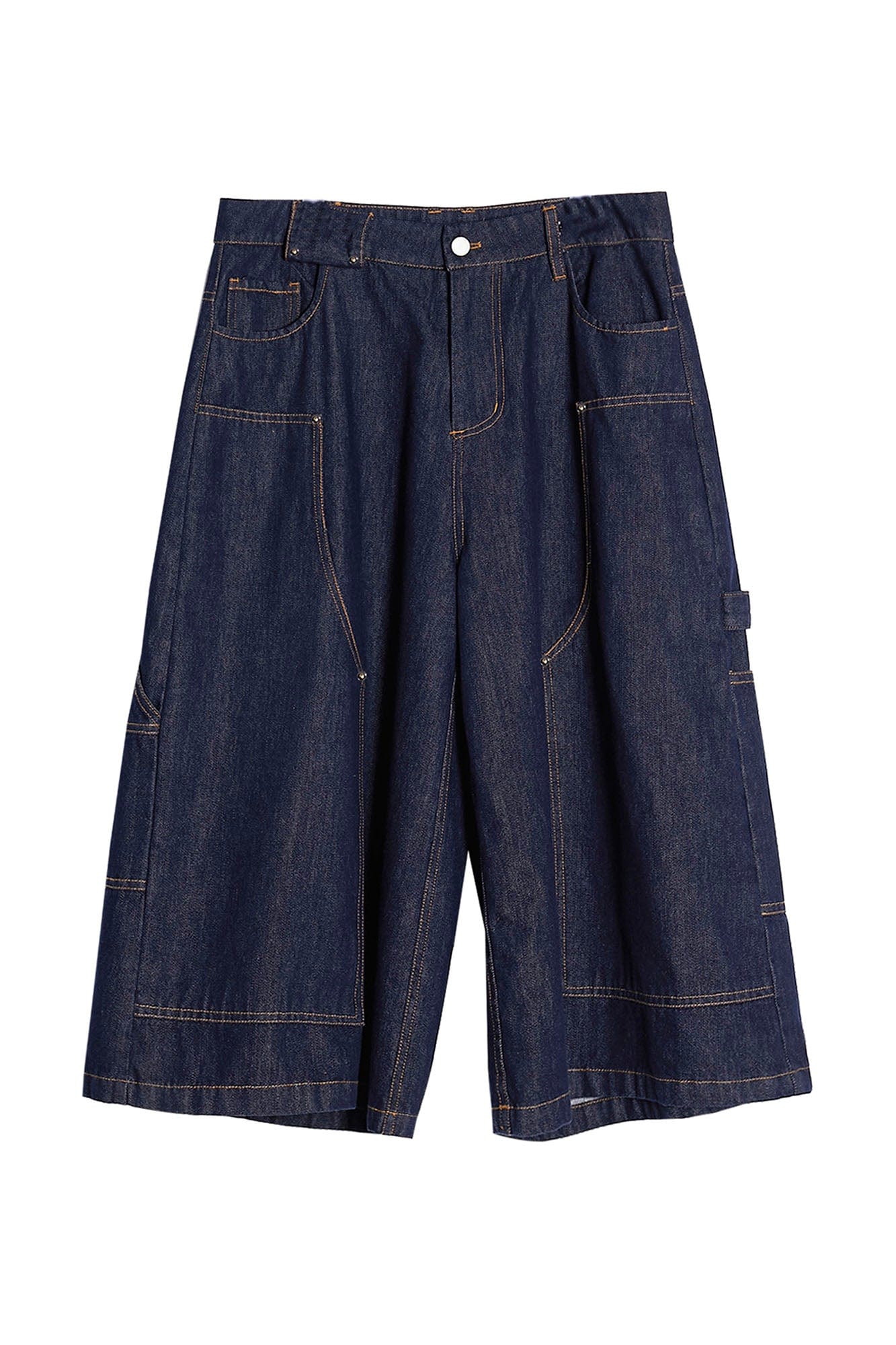 ASSEEN Double-Knee Raw Denim Shorts, premium urban and streetwear designers apparel on PROJECTISR.com, ASSEEN