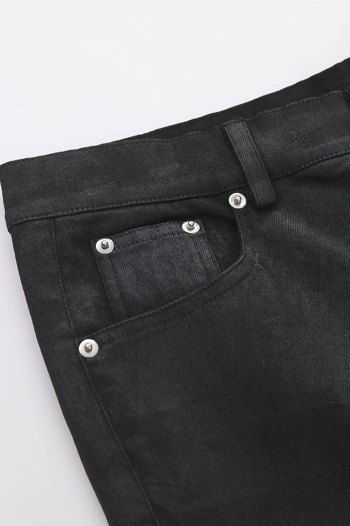 RTVG Essential Wax Coated Flared Jeans, premium urban and streetwear designers apparel on PROJECTISR.com, RTVG