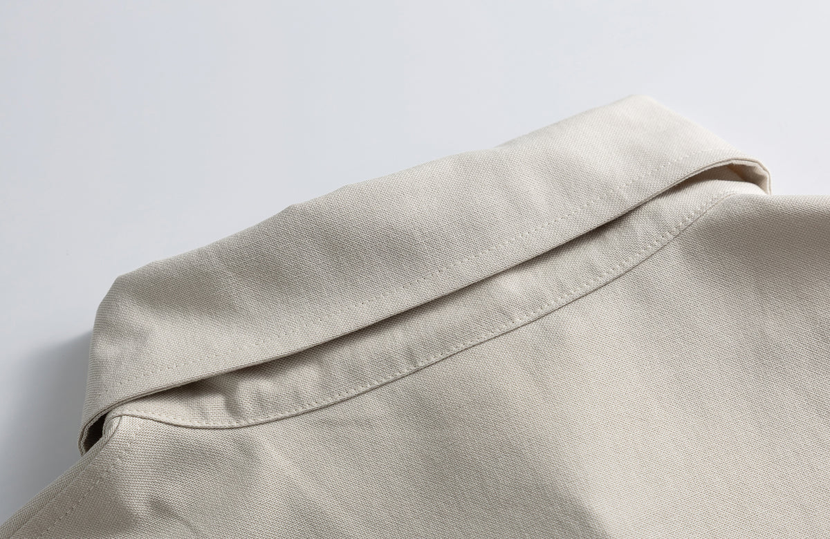 BOTANICA Deconstructed Asymmetric Placket Long-Sleeve Shirt