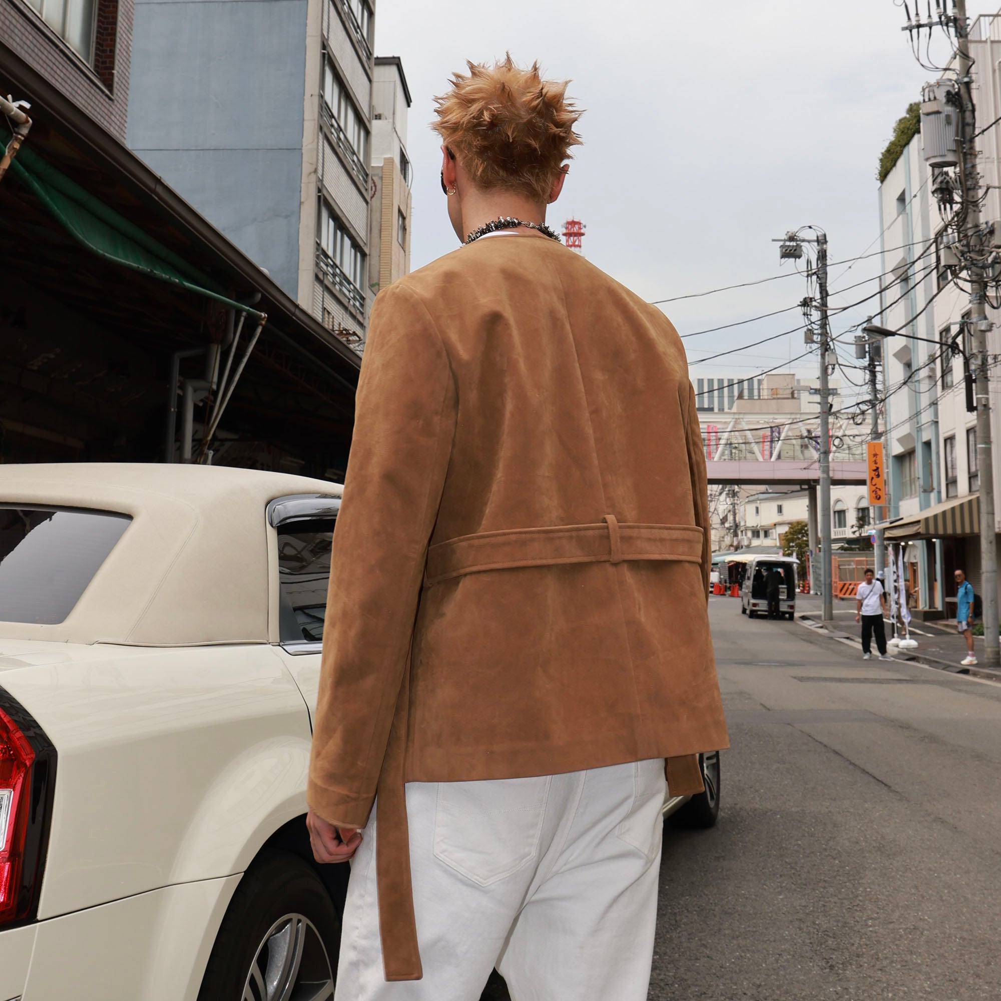 SOURPLUM Essential Suede Multi-Pocket Jacket