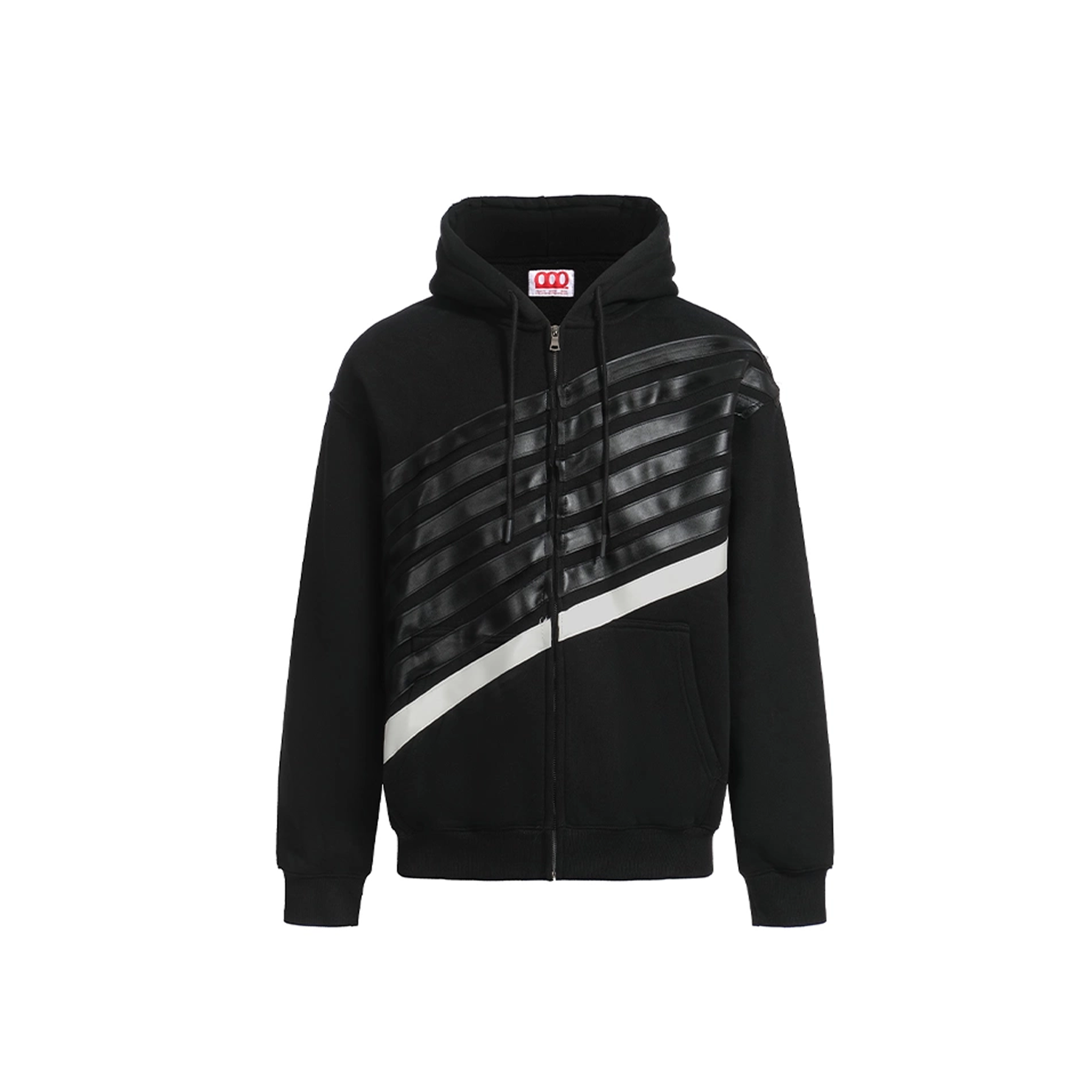 NOTHINGNESS WORLD Four-Stripe Zip-Up Hoodie, premium urban and streetwear designers apparel on PROJECTISR.com, NOTHINGNESS WORLD