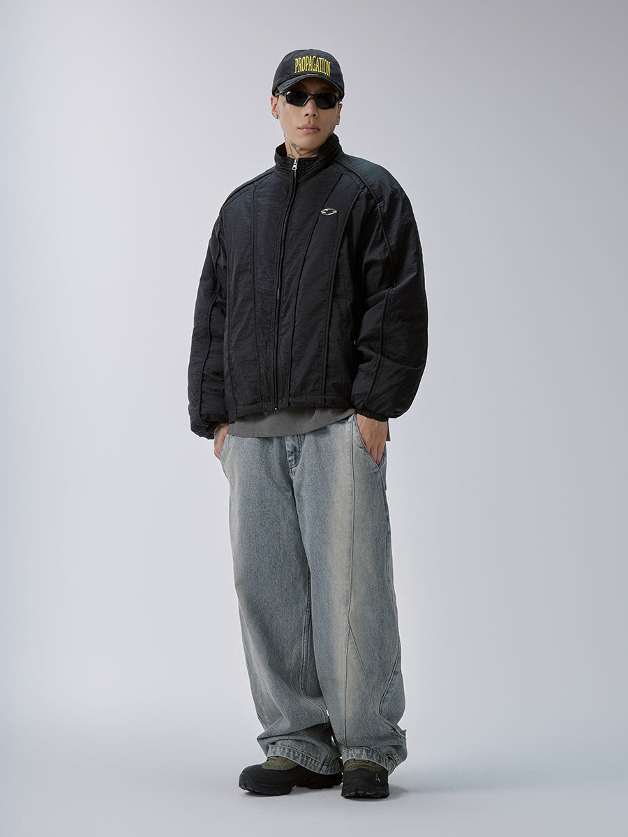 F2CE Structured Panel Stand-Collar Puffer