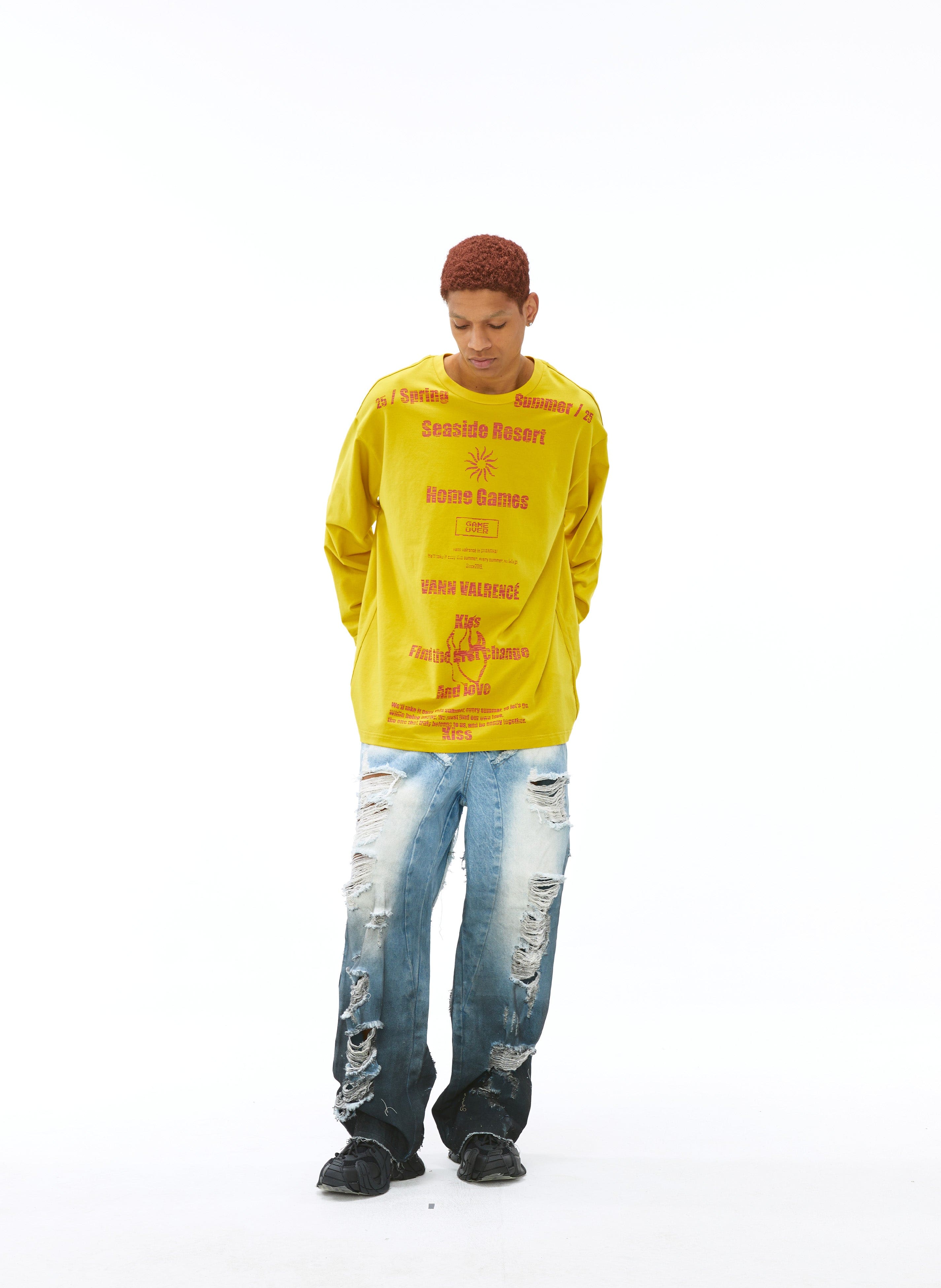 VANN VALRENCE Distressed Gradient Wash Structural Ripped Jeans, premium urban and streetwear designers apparel on PROJECTISR.com, VANN VALRENCE