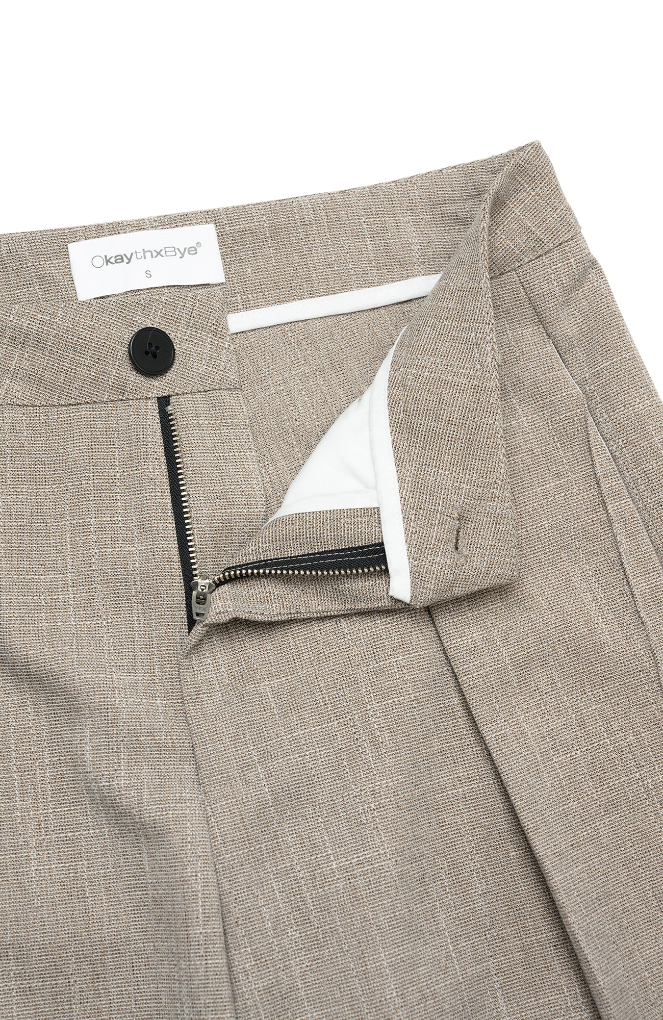 OKAYTHXBYE Essential Pleated Wide-Leg Trousers